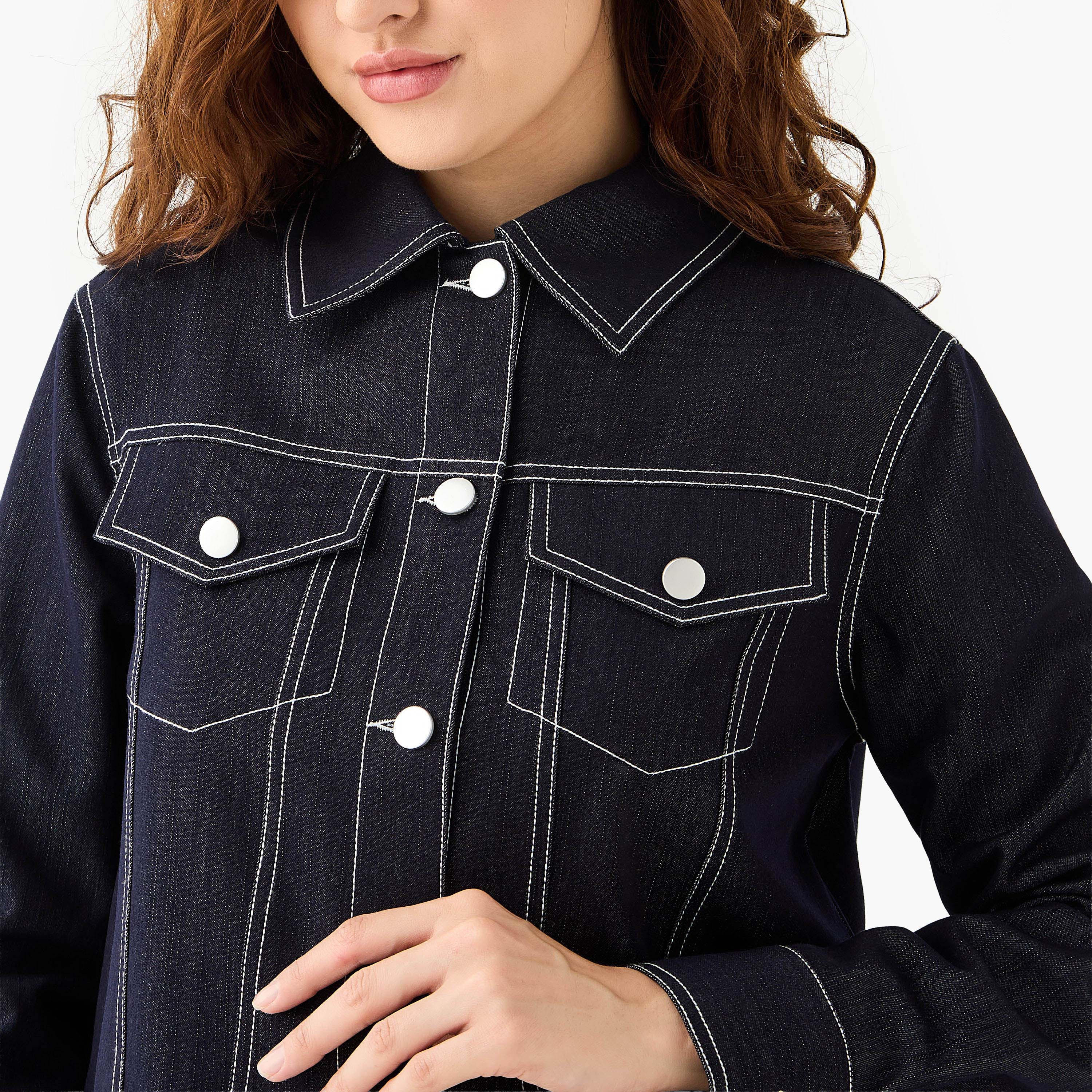 2Xtremz Flap Pocket Trucker Jacket-women-winterwear-coatsandjackets-jackets-image-4