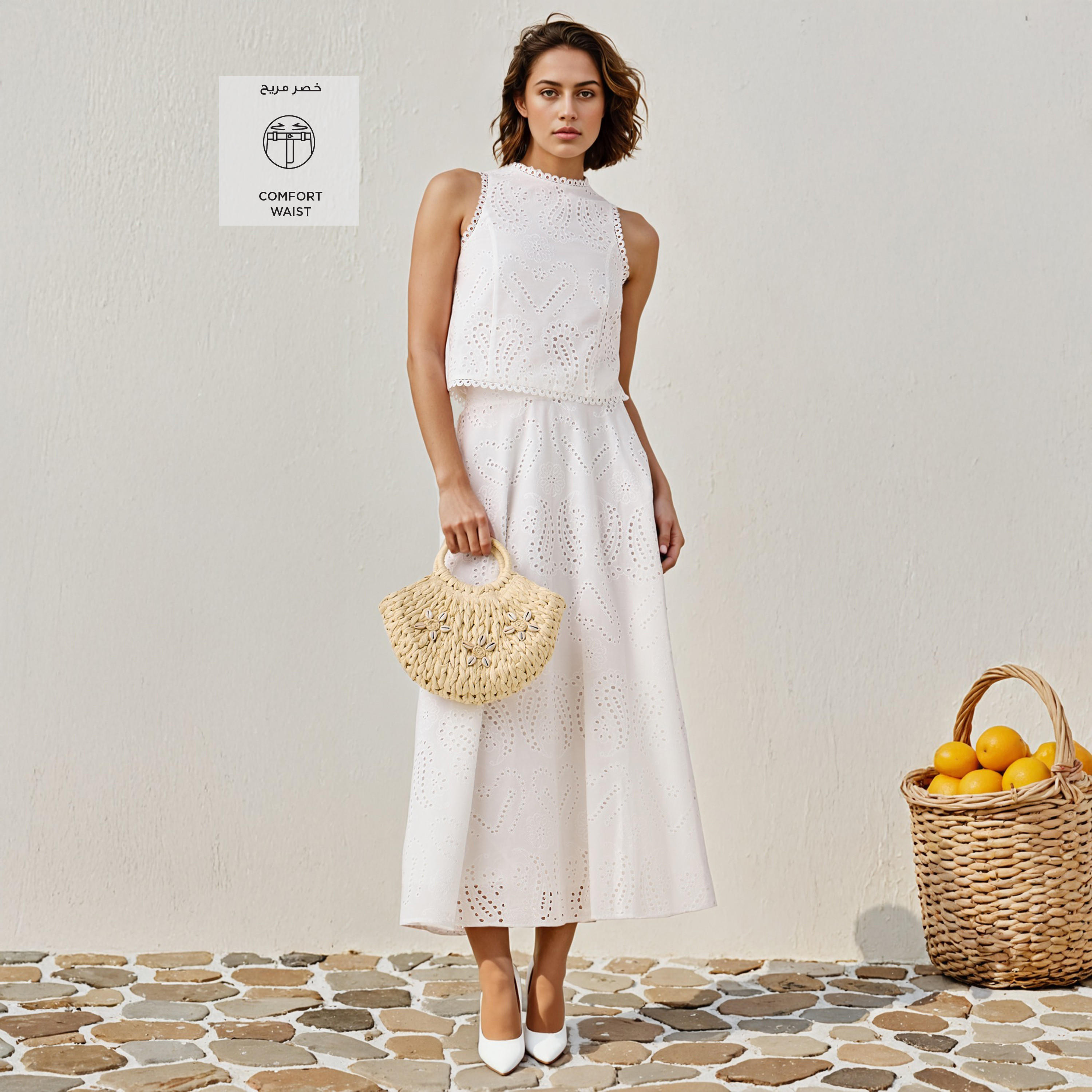 تنورة شيفلي ميدي مطرزة من تو إكستريمز-women-clothing-bottoms-skirts-image-2