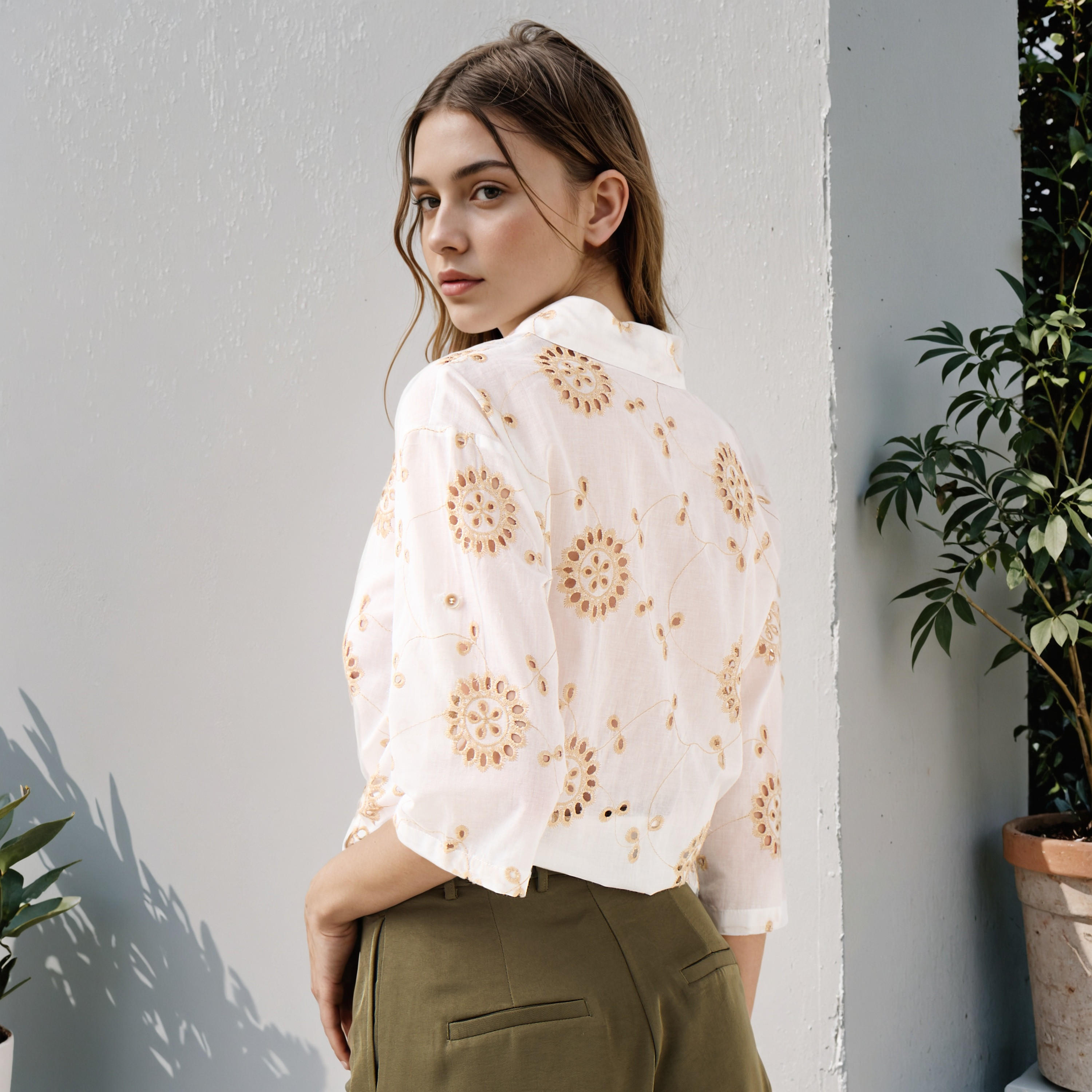 قميص قطن شيفلي مطرز من تو إكستريمز-women-clothing-shirtsandblouses-shirts-image-3