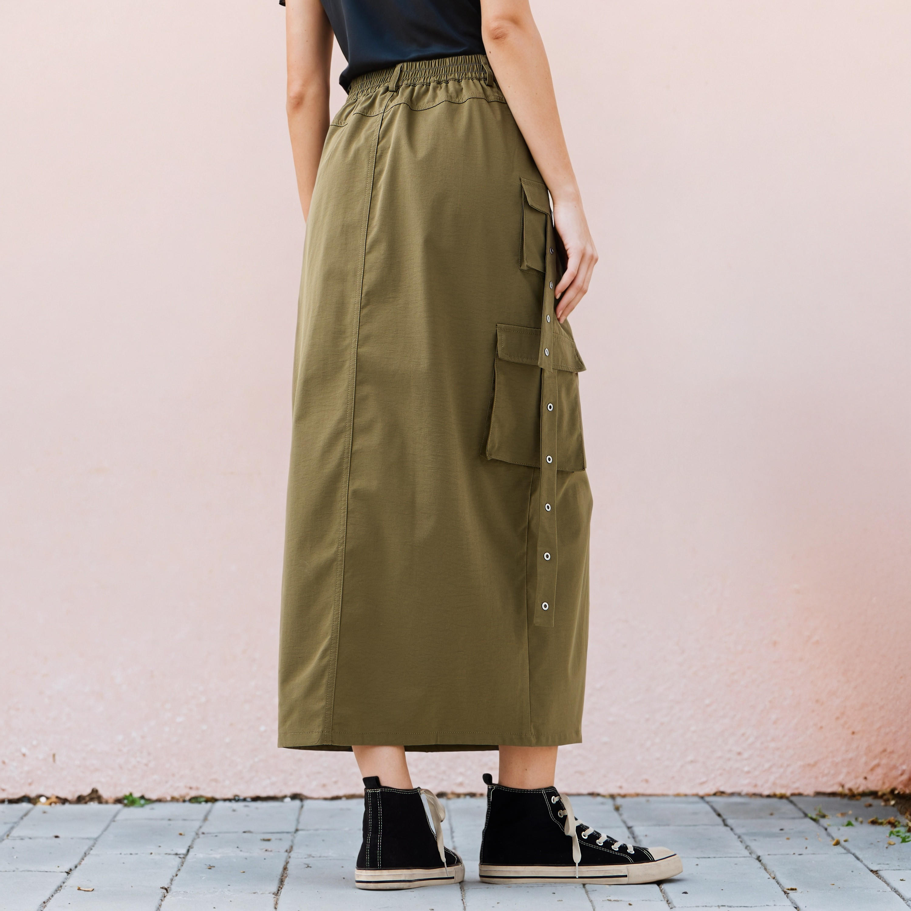 تنورة ماكسي كارجو بفتحة وجيوب من تو إكستريمز-women-clothing-bottoms-skirts-image-3