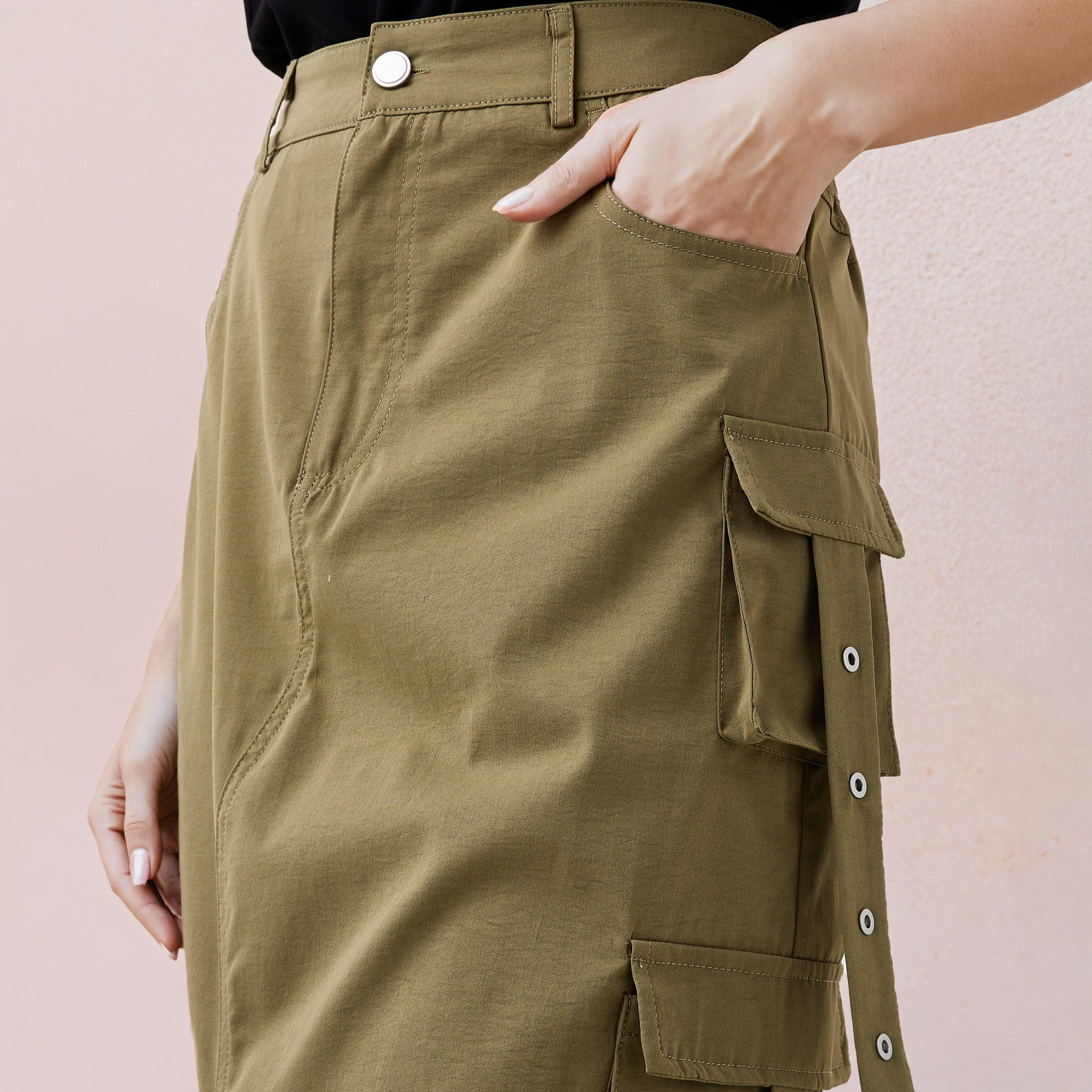 تنورة ماكسي كارجو بفتحة وجيوب من تو إكستريمز-women-clothing-bottoms-skirts-image-2