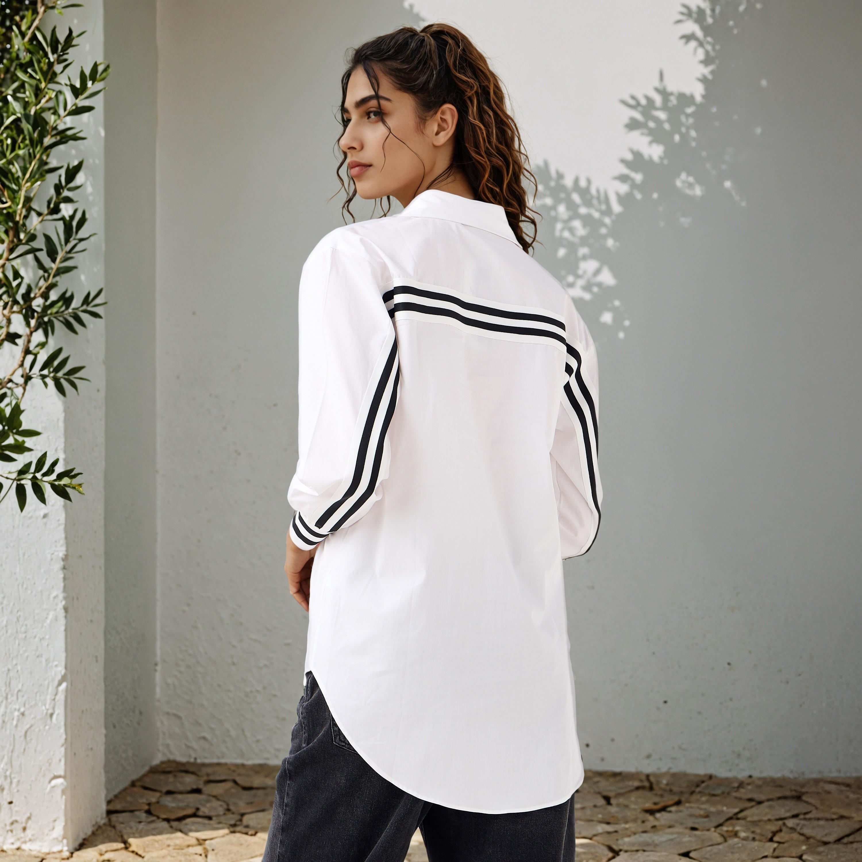 2Xtremz Regular Fit Embroidered Oversized Cotton Shirt with Collar-women-clothing-shirtsandblouses-shirts-image-3