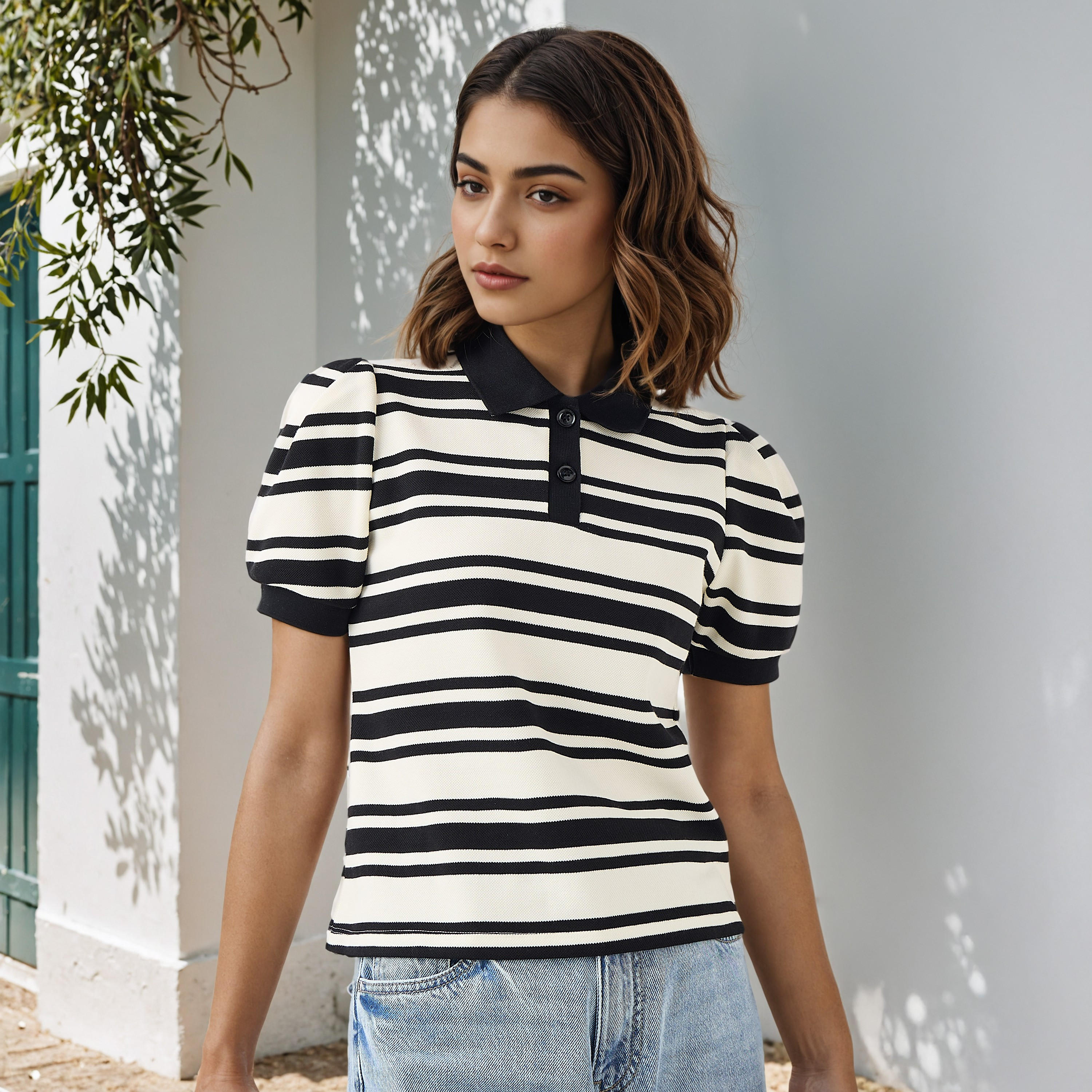2Xtremz Striped Polo T-shirt-women-clothing-tshirts-image-1