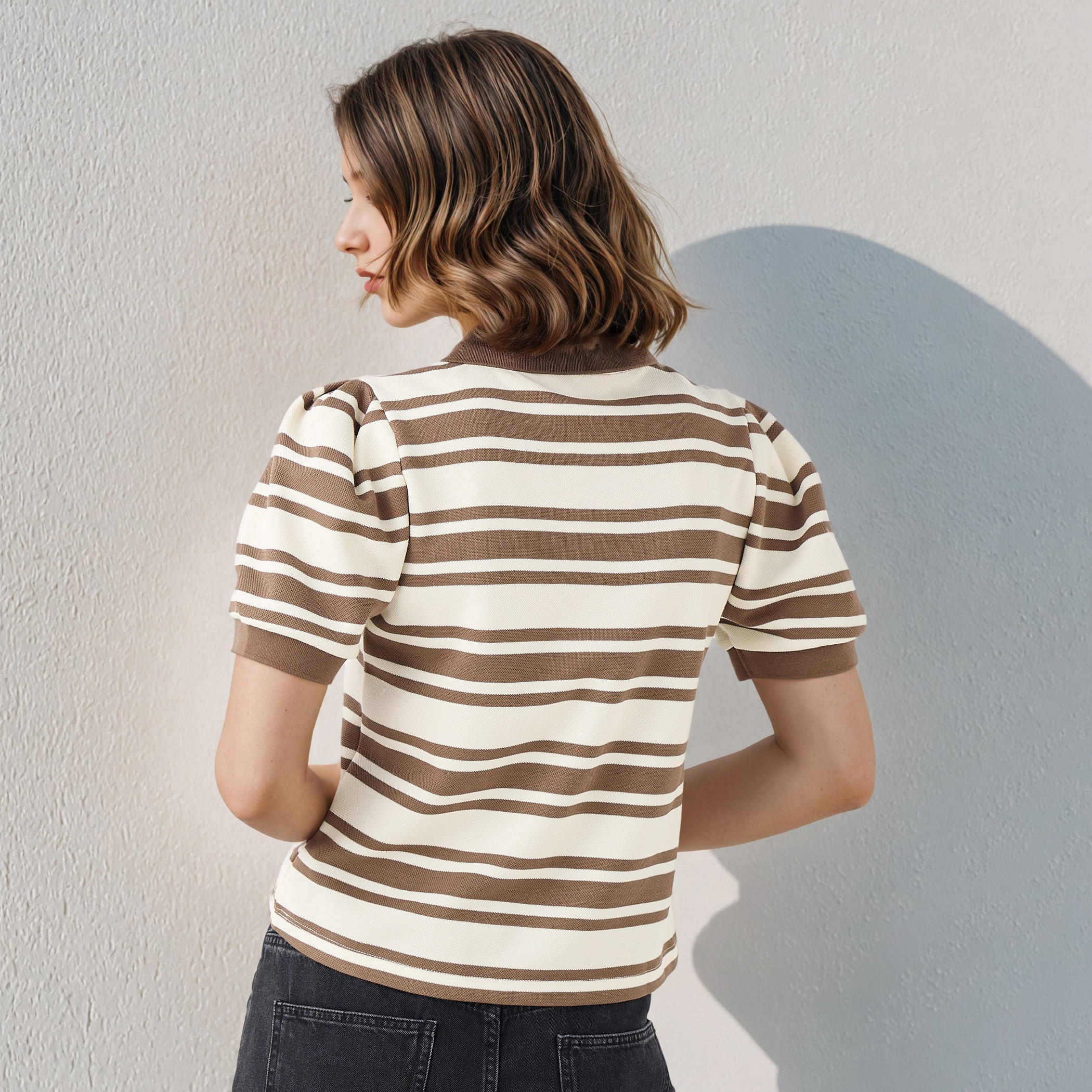 تيشيرت بولو مقلّم من تو إكستريمز-women-clothing-tshirts-image-3