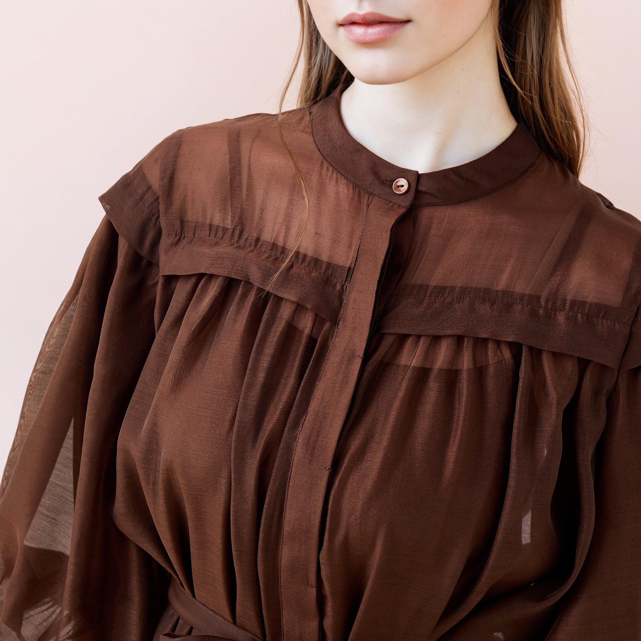 2Xtremz Sheer Tiered Midi Dress with Mandarin Collar-women-clothing-dresses-image-4