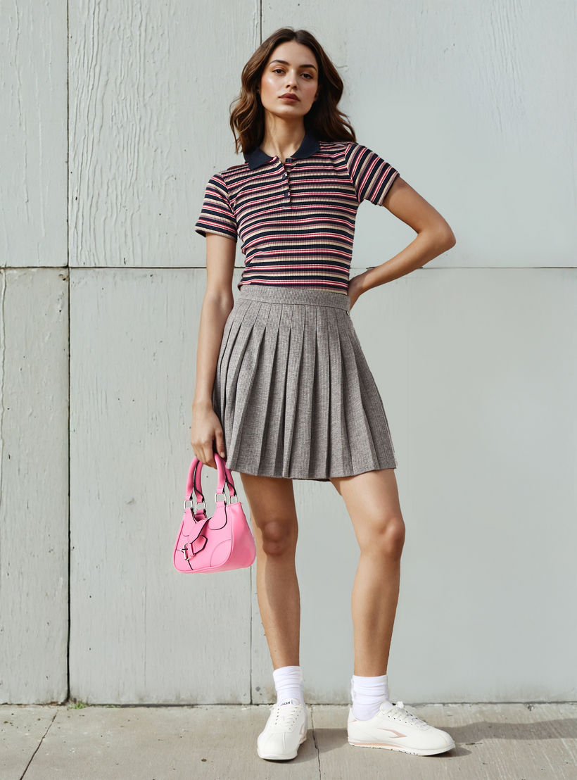 تيشيرت بولو مخطط من تو إكستريمز-women-clothing-tshirts-image-2