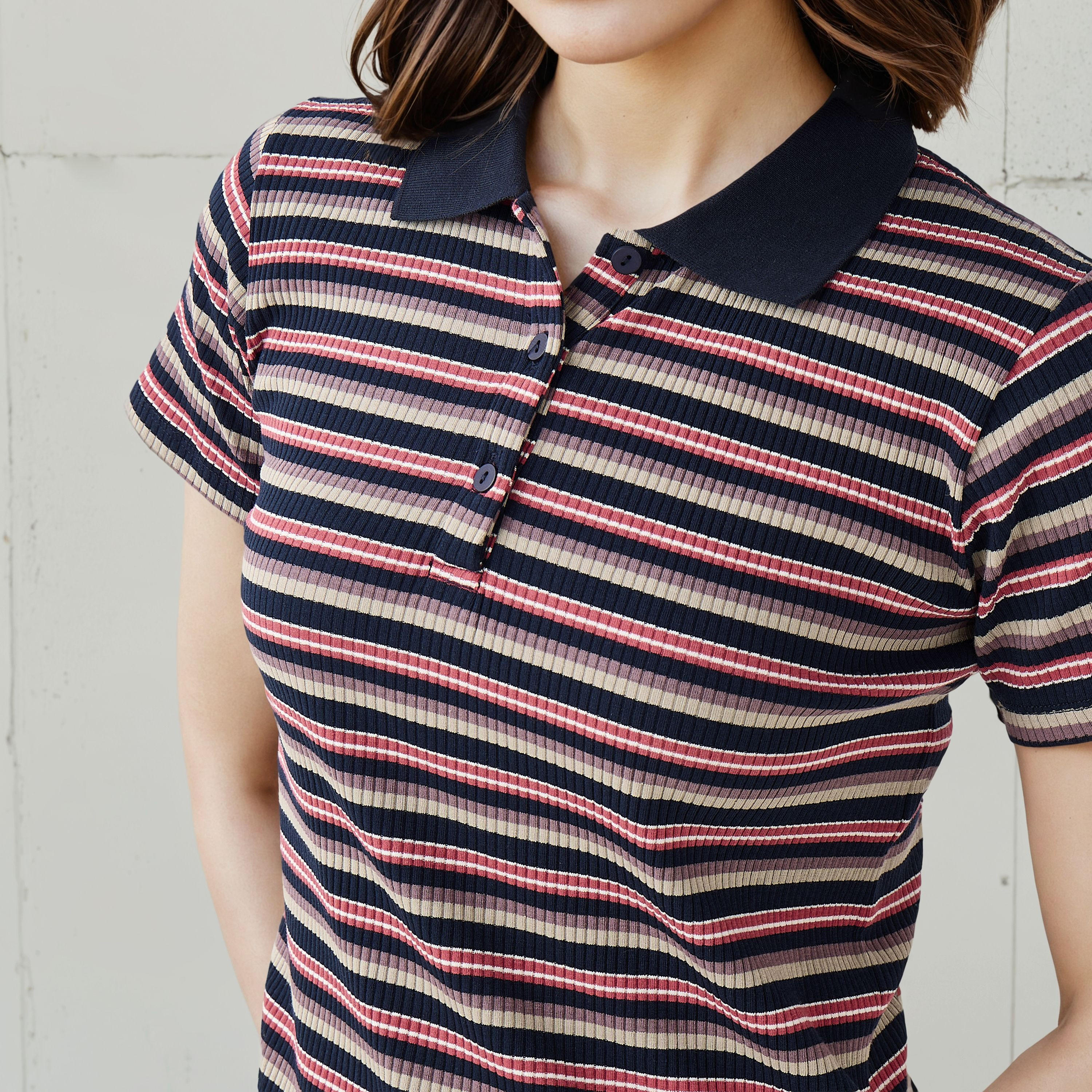 2Xtremz Striped Polo T-shirt-women-clothing-tshirts-image-4