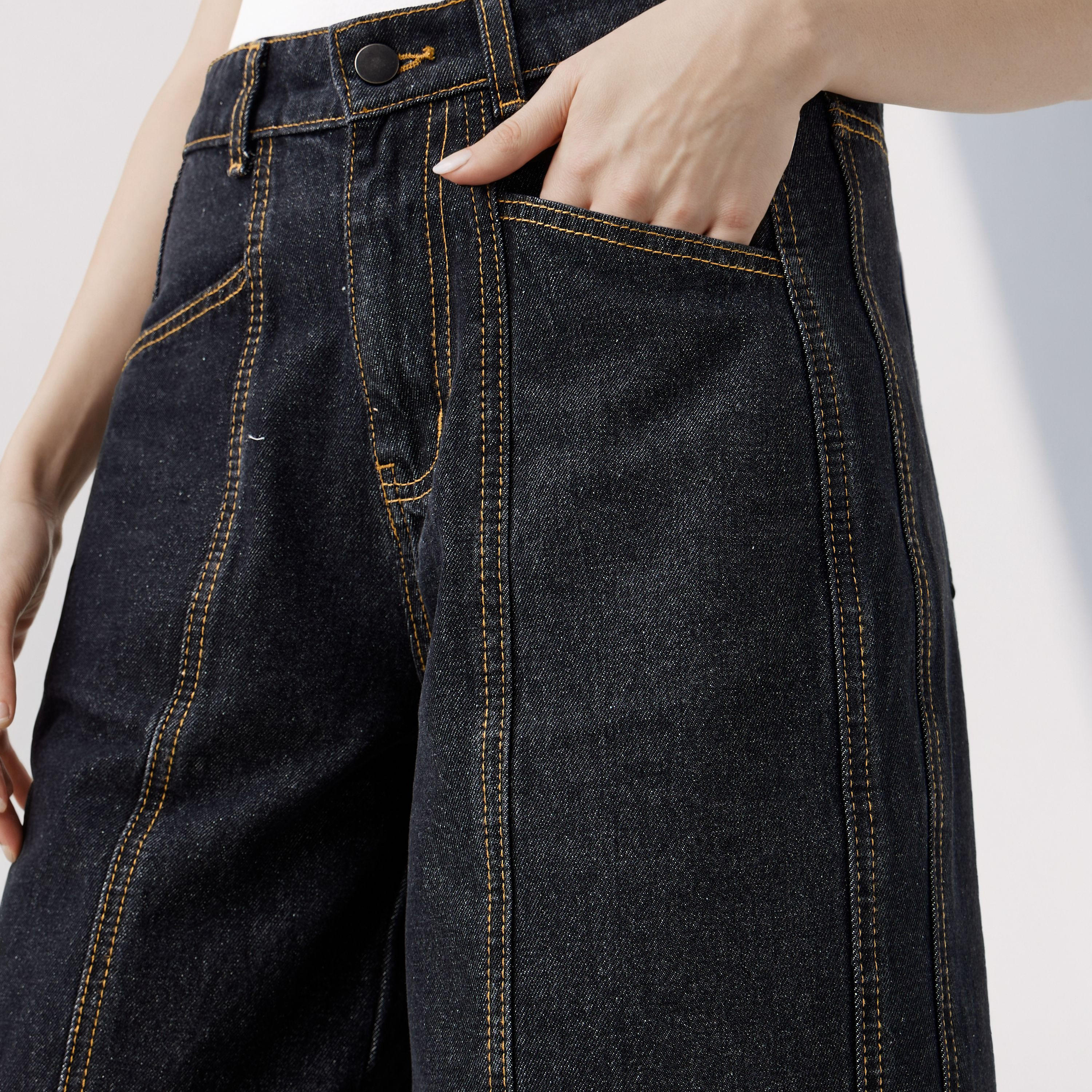 بنطلون جينز واسع الساق بجيوب من تو إكستريمز-women-clothing-bottoms-jeans-image-4