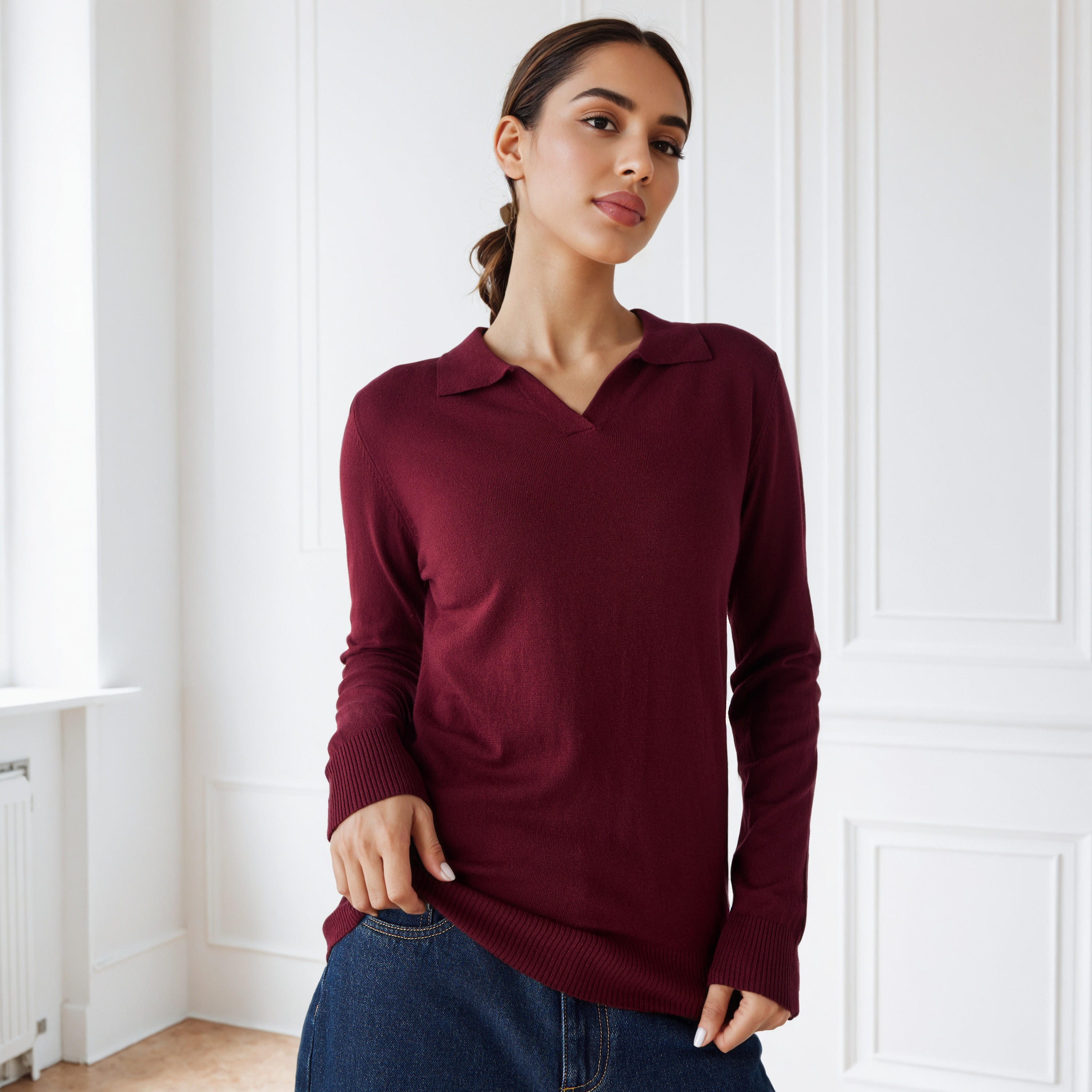 كنزة بياقة وأكمام طويلة من توإكستريمز-women-clothing-cardigansandjumpers-jumpers-image-1