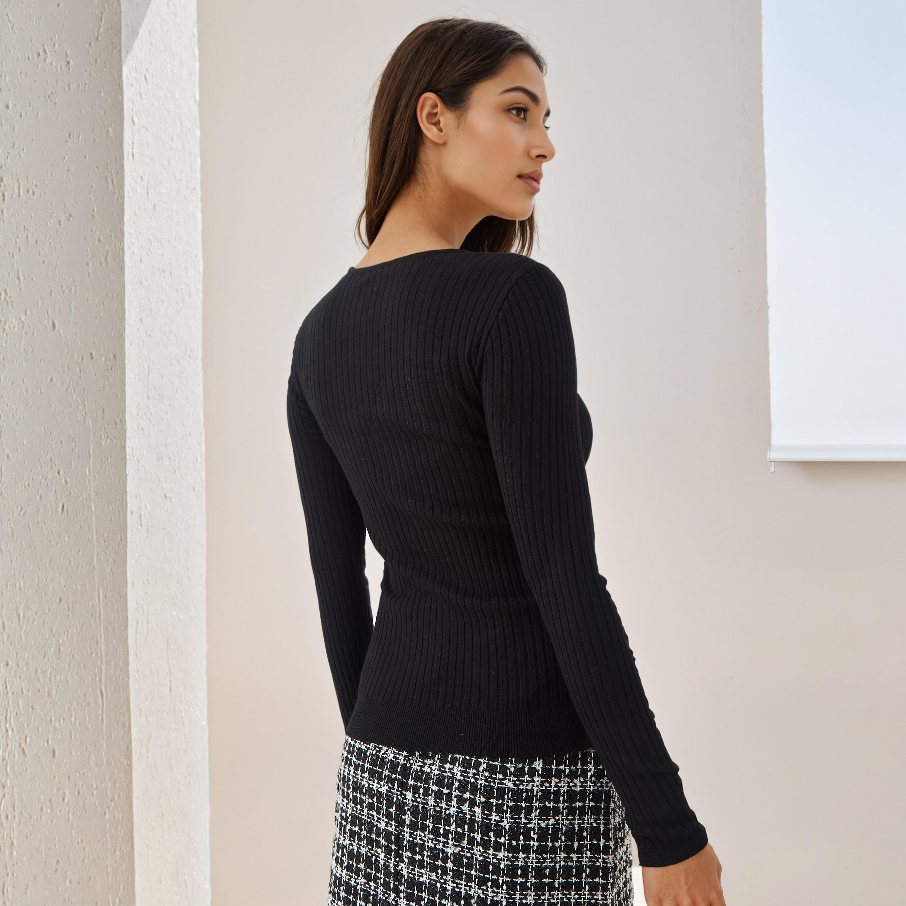 2Xtremz Ribbed V-neck Sweater-women-clothing-cardigansandjumpers-jumpers-image-3