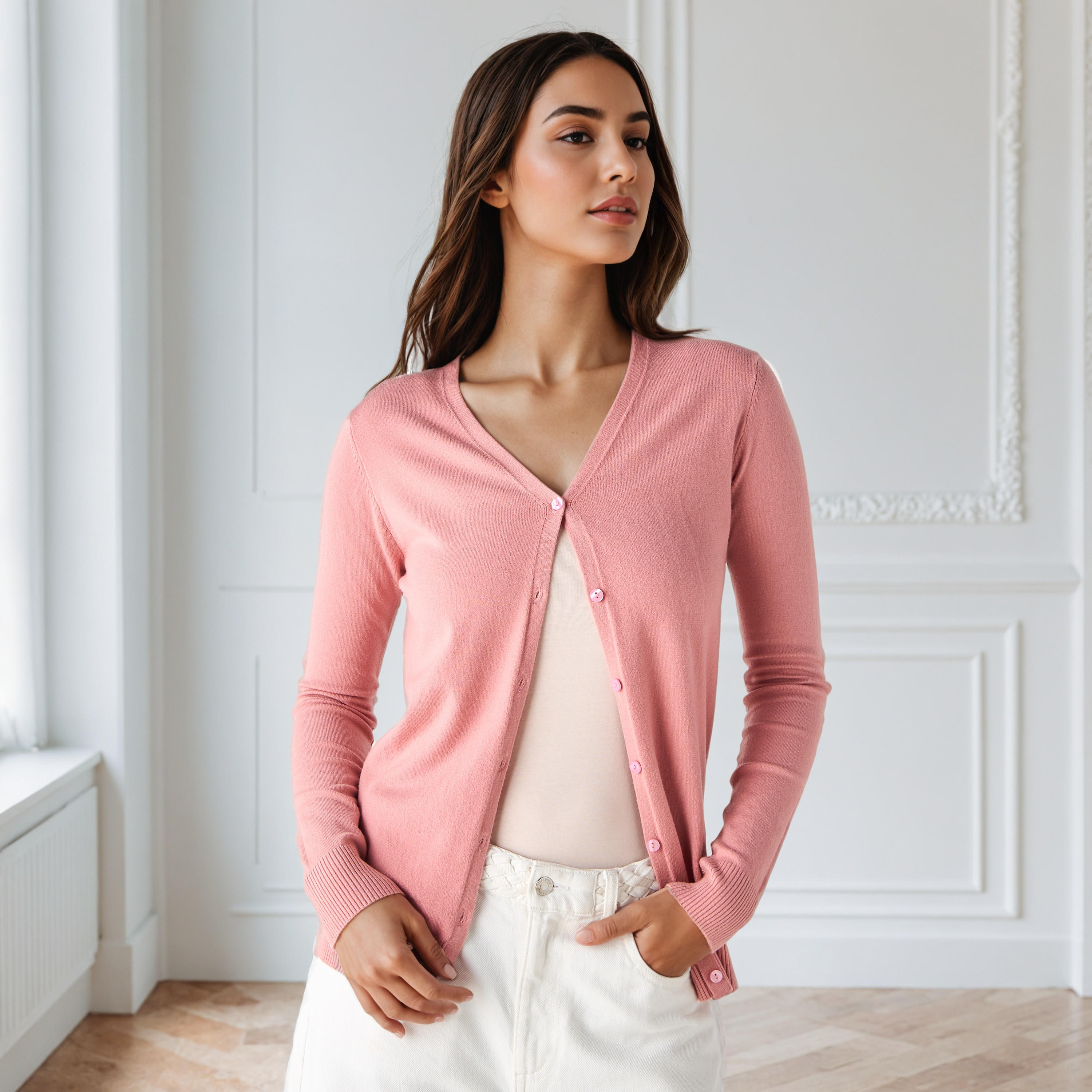 كارديجان بارز الملمس بياقة V من تو إكستريمز-women-winterwear-cardigansandjumpers-cardigans-image-5
