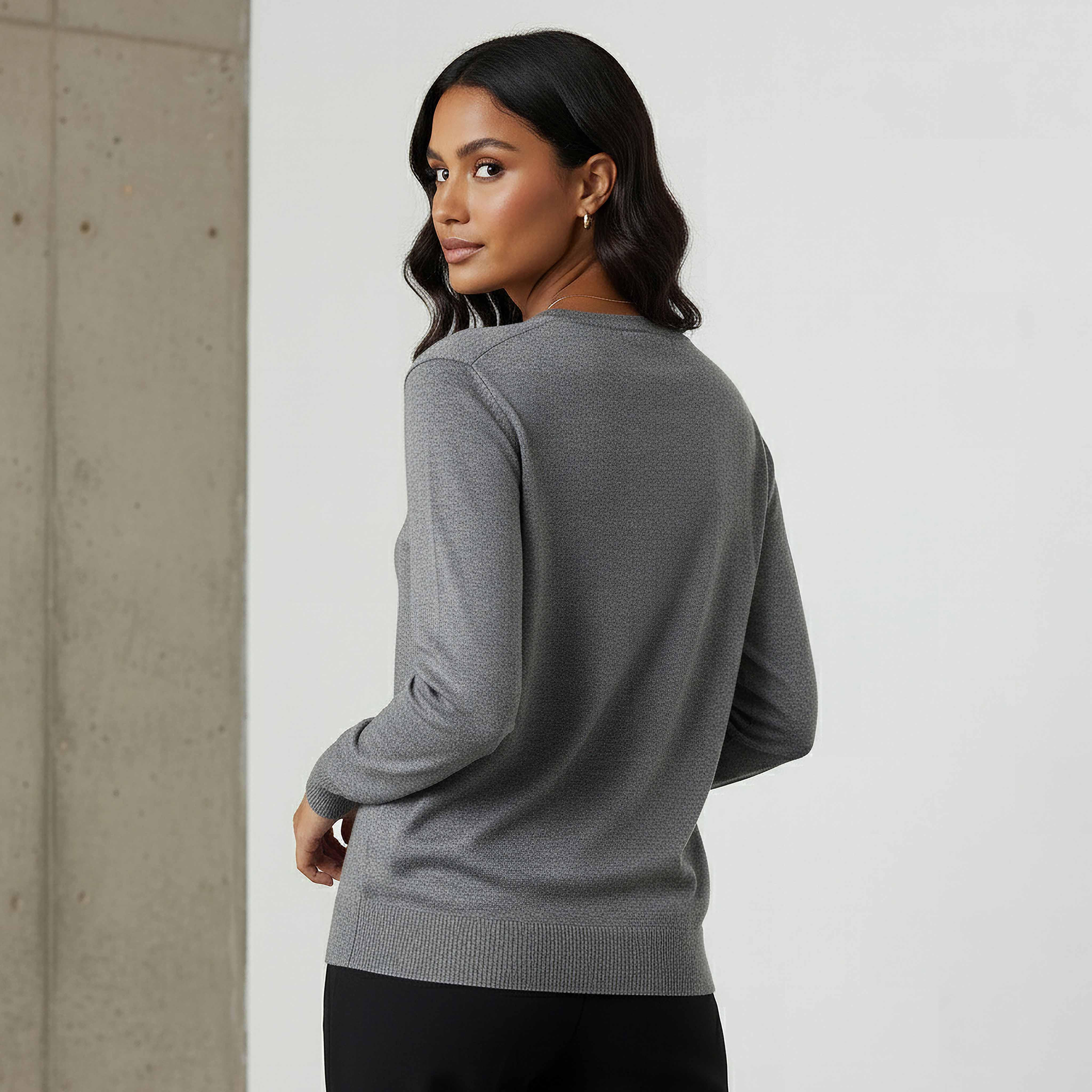 كارديجان تريكو بارز الملمس بياقة V من تو إكستريمز-women-winterwear-cardigansandjumpers-cardigans-image-3
