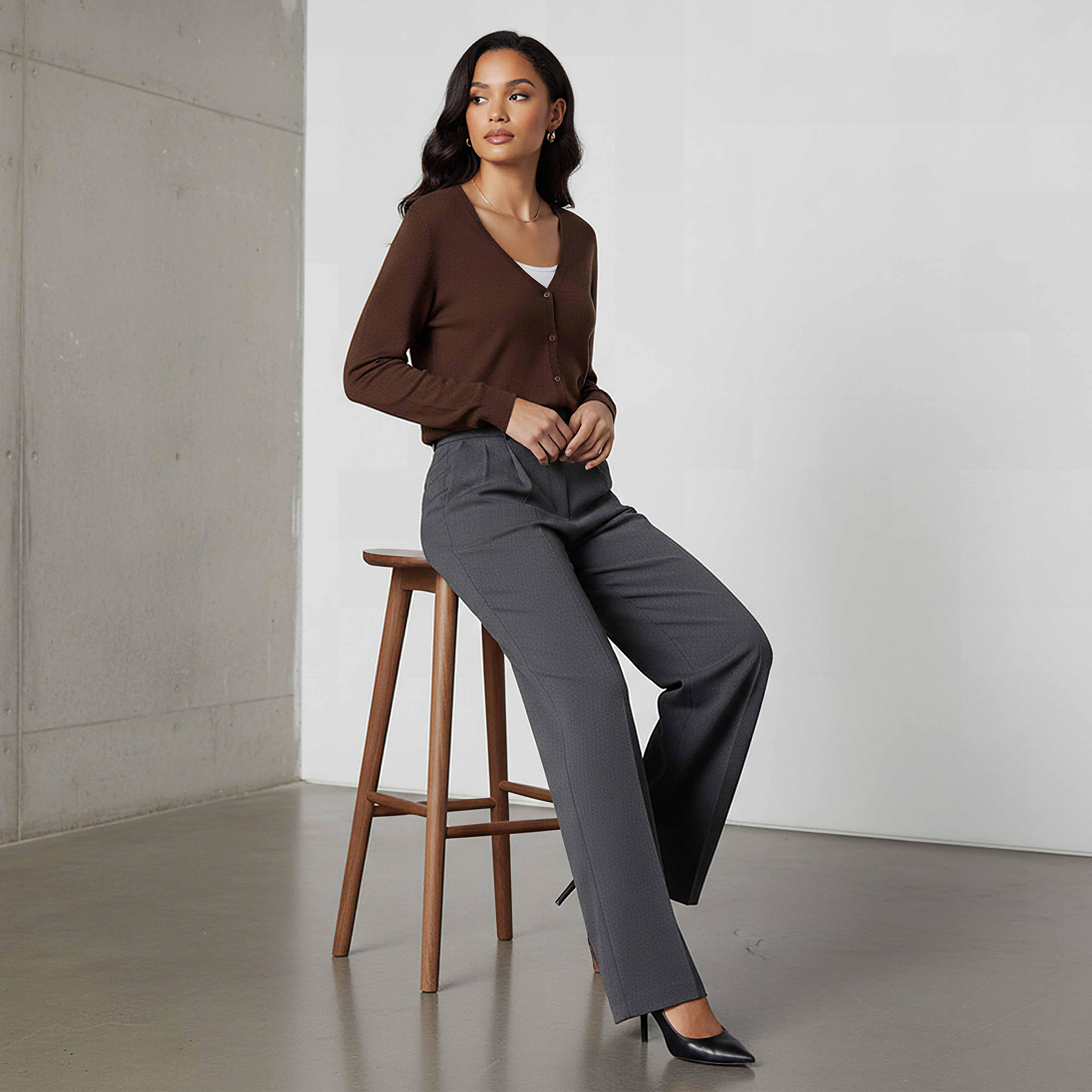 كارديجان تريكو بارز الملمس بياقة V من تو إكستريمز-women-winterwear-cardigansandjumpers-cardigans-image-5