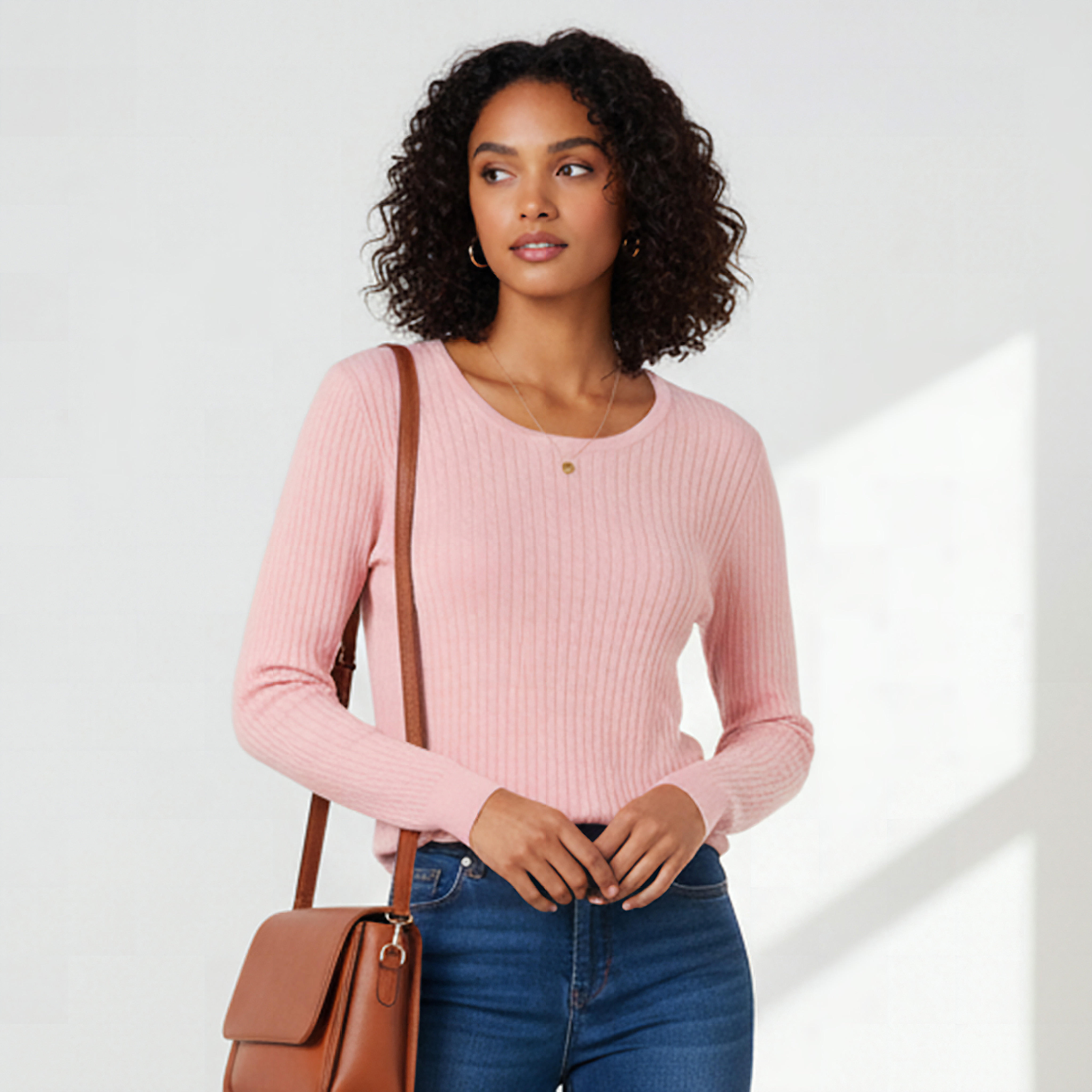 2Xtremz Slim Fit Textured Round Neck Tricot Sweater-women-clothing-cardigansandjumpers-jumpers-image-1