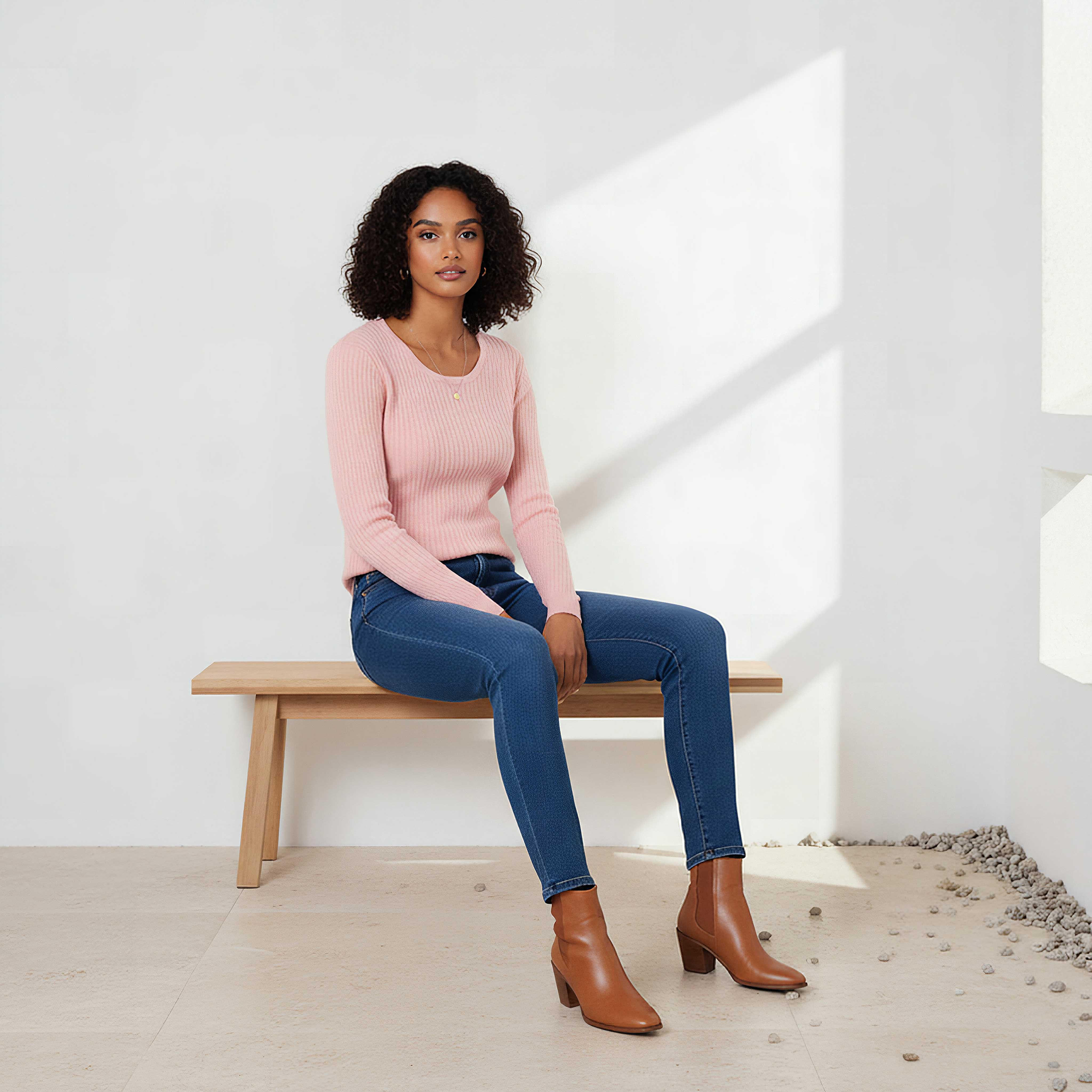 2Xtremz Slim Fit Textured Round Neck Tricot Sweater-women-clothing-cardigansandjumpers-jumpers-image-5