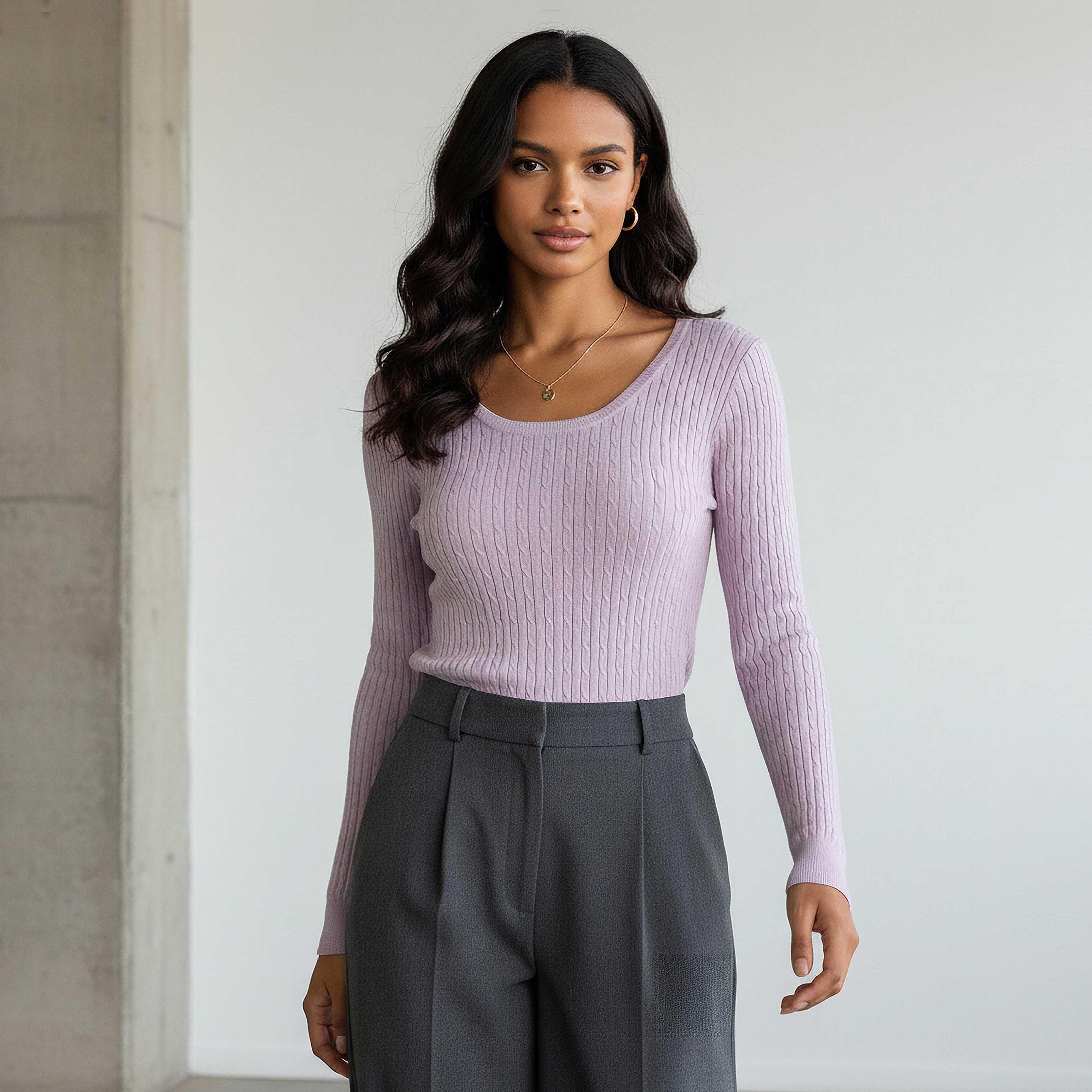 2Xtremz Slim Fit Textured Round Neck Tricot Sweater-women-clothing-cardigansandjumpers-jumpers-image-1