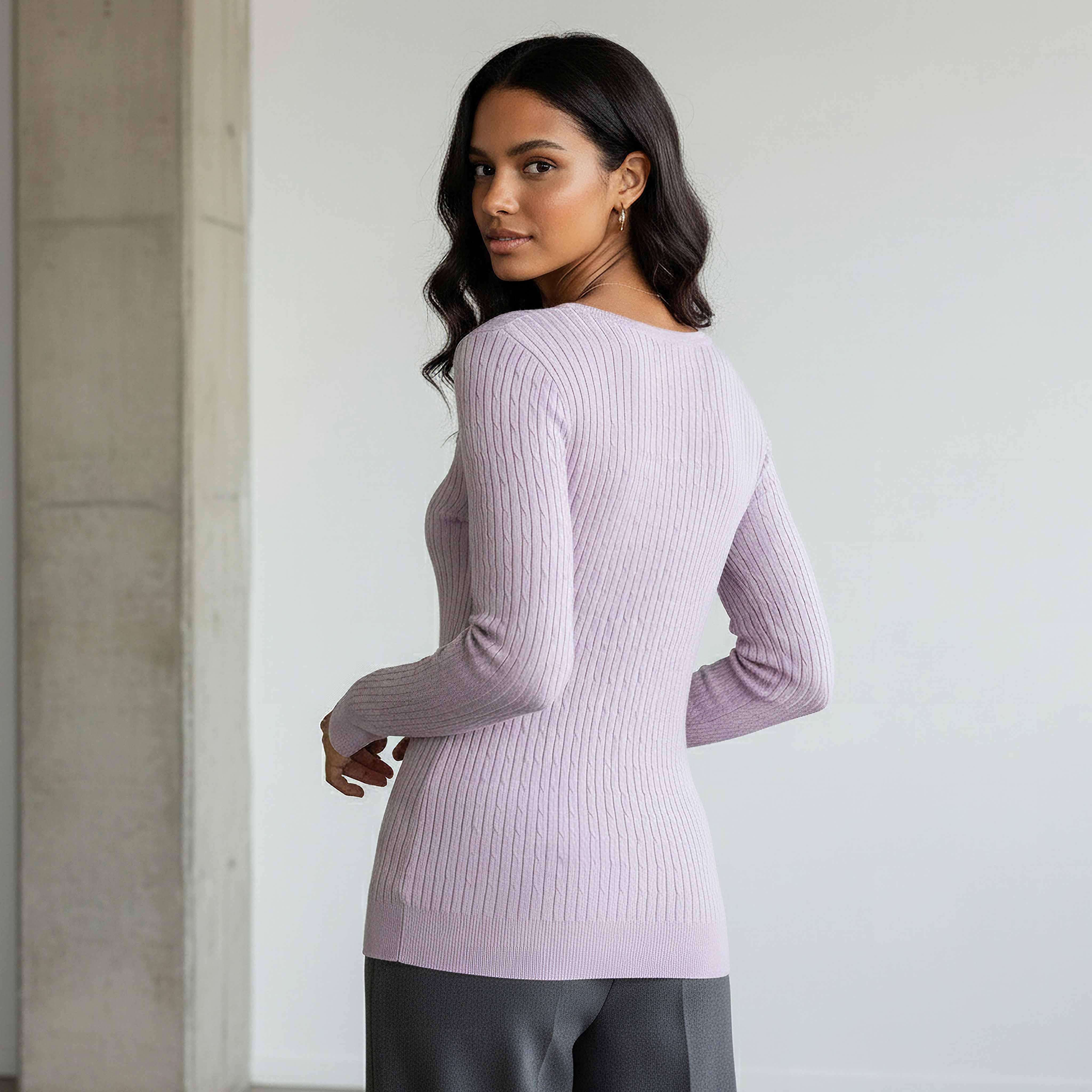 2Xtremz Slim Fit Textured Round Neck Tricot Sweater-women-clothing-cardigansandjumpers-jumpers-image-3