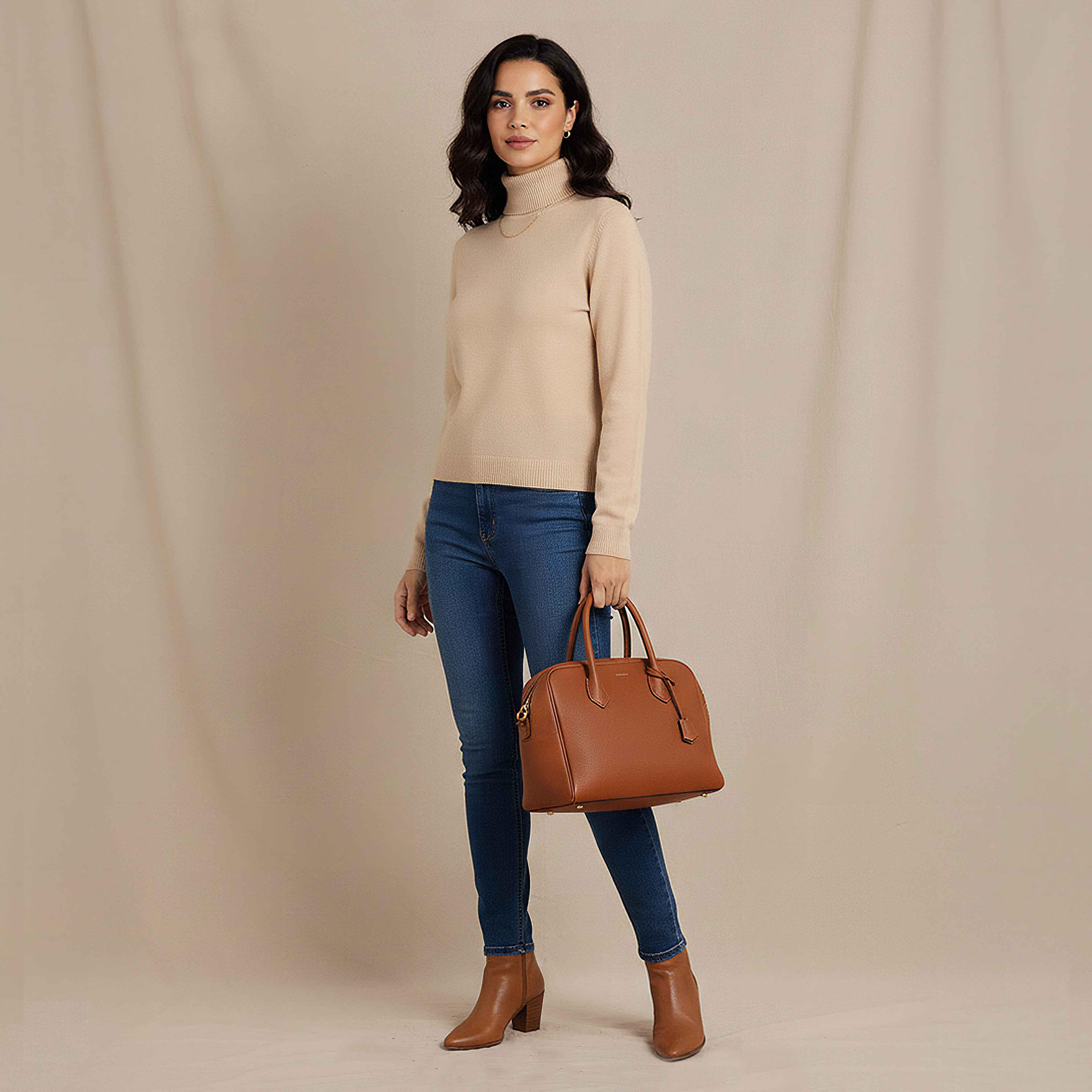 كنزة تريكو بارزة الملمس بياقة عالية من تو إكستريمز-women-clothing-cardigansandjumpers-jumpers-image-2