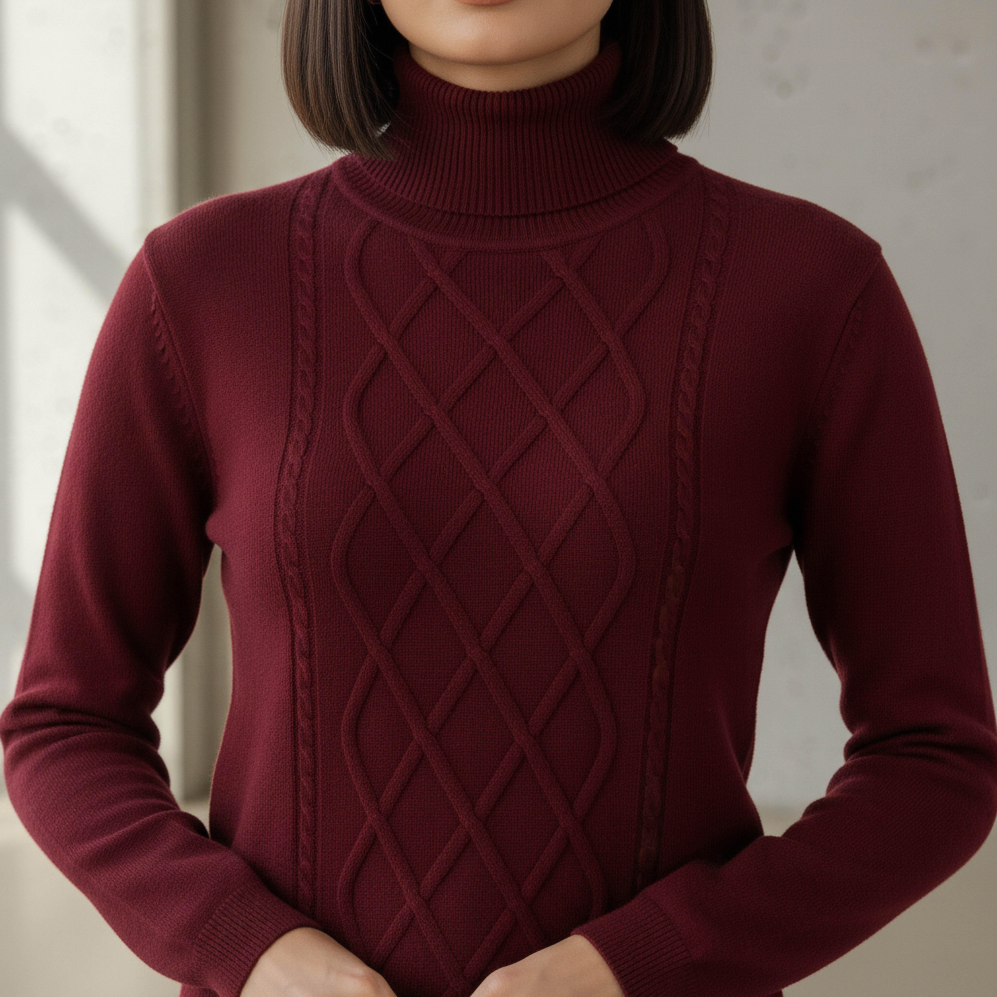2Xtremz Textured High Neck Tricot Sweater-women-clothing-cardigansandjumpers-jumpers-image-4