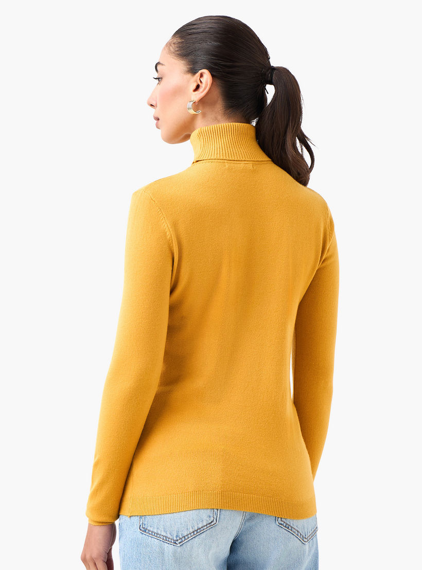 كنزة تريكو بارزة الملمس بياقة عالية من تو إكستريمز-women-clothing-cardigansandjumpers-jumpers-image-4