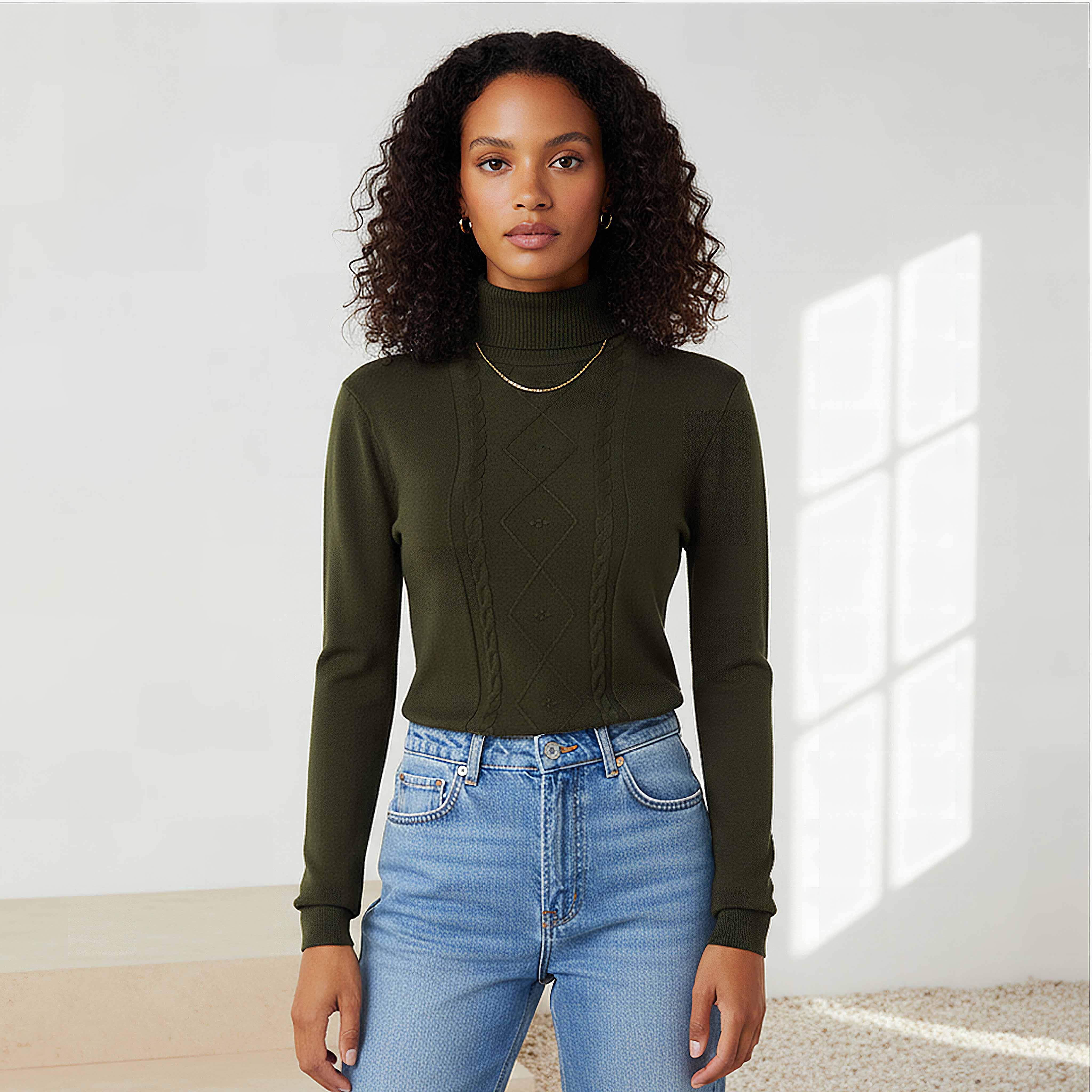 2Xtremz Textured High Neck Tricot Sweater-women-clothing-cardigansandjumpers-jumpers-image-1