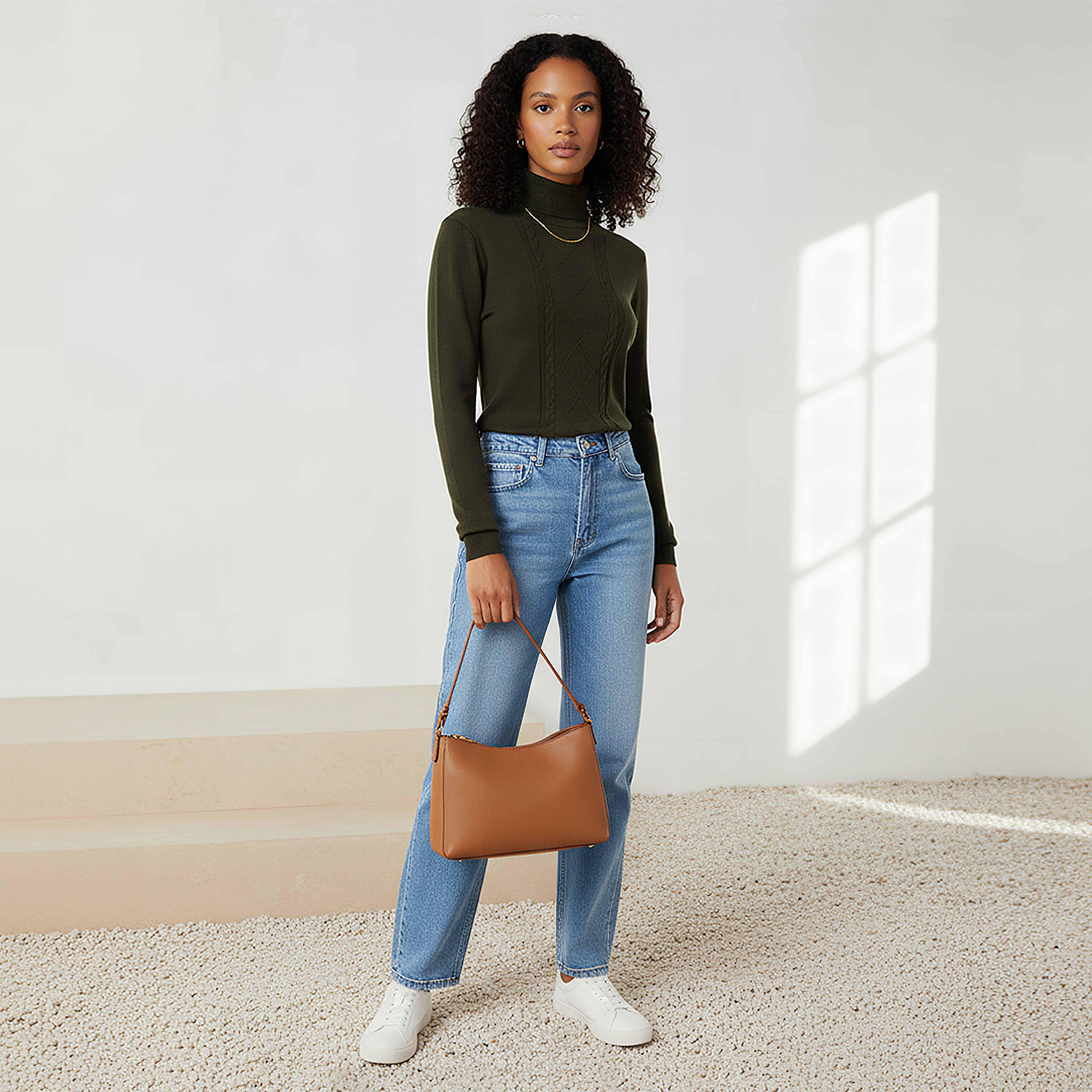 2Xtremz Textured High Neck Tricot Sweater-women-clothing-cardigansandjumpers-jumpers-image-2