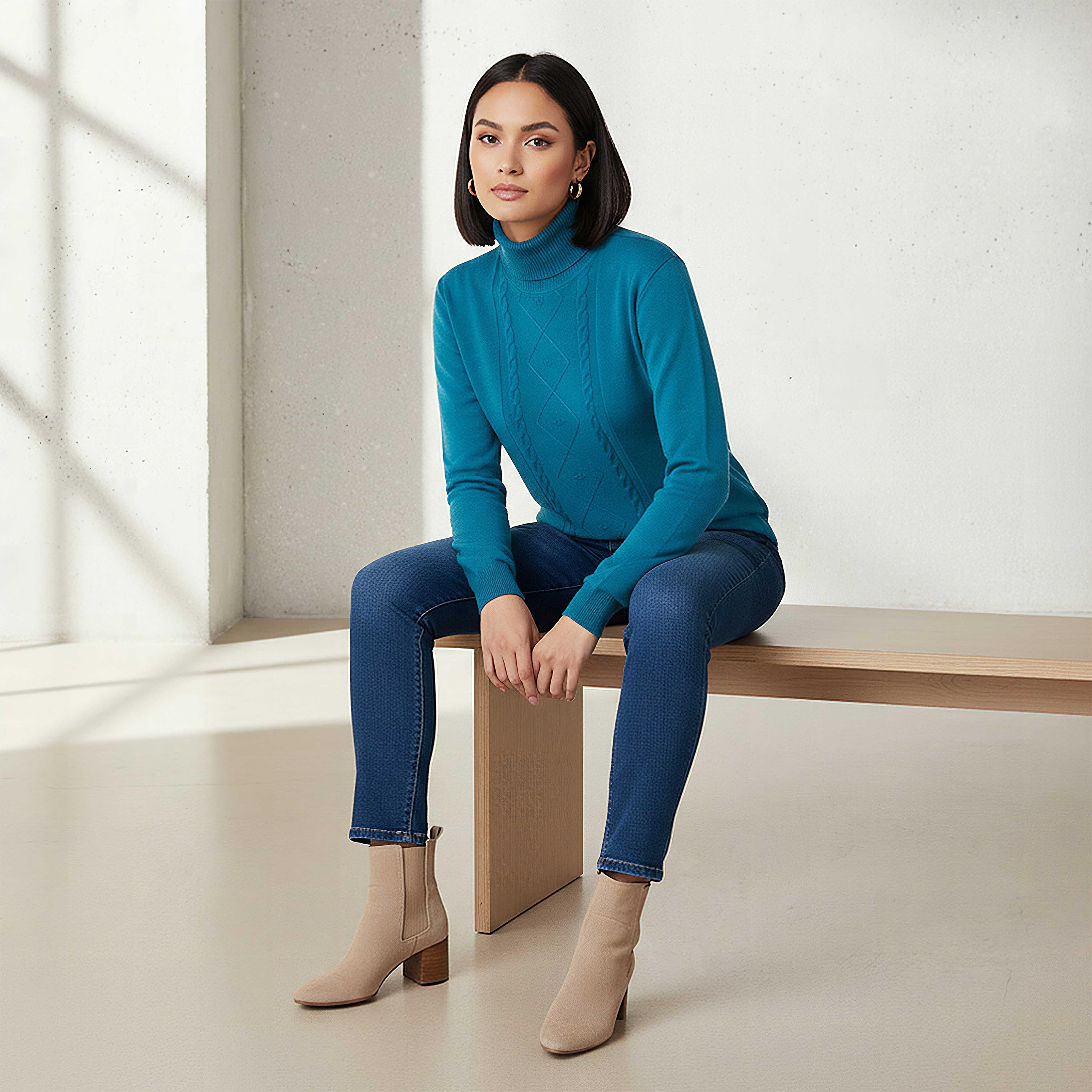 2Xtremz Textured High Neck Tricot Sweater-women-clothing-cardigansandjumpers-jumpers-image-5