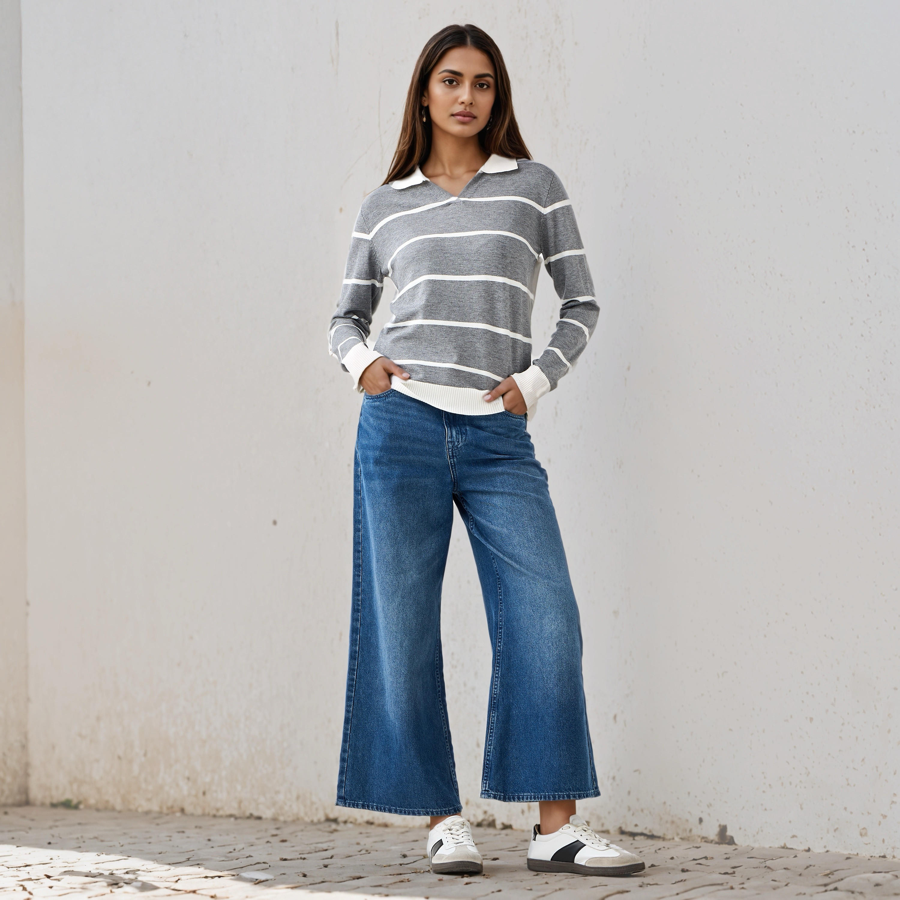 2Xtremz Striped Collared Sweater-women-clothing-cardigansandjumpers-jumpers-image-2