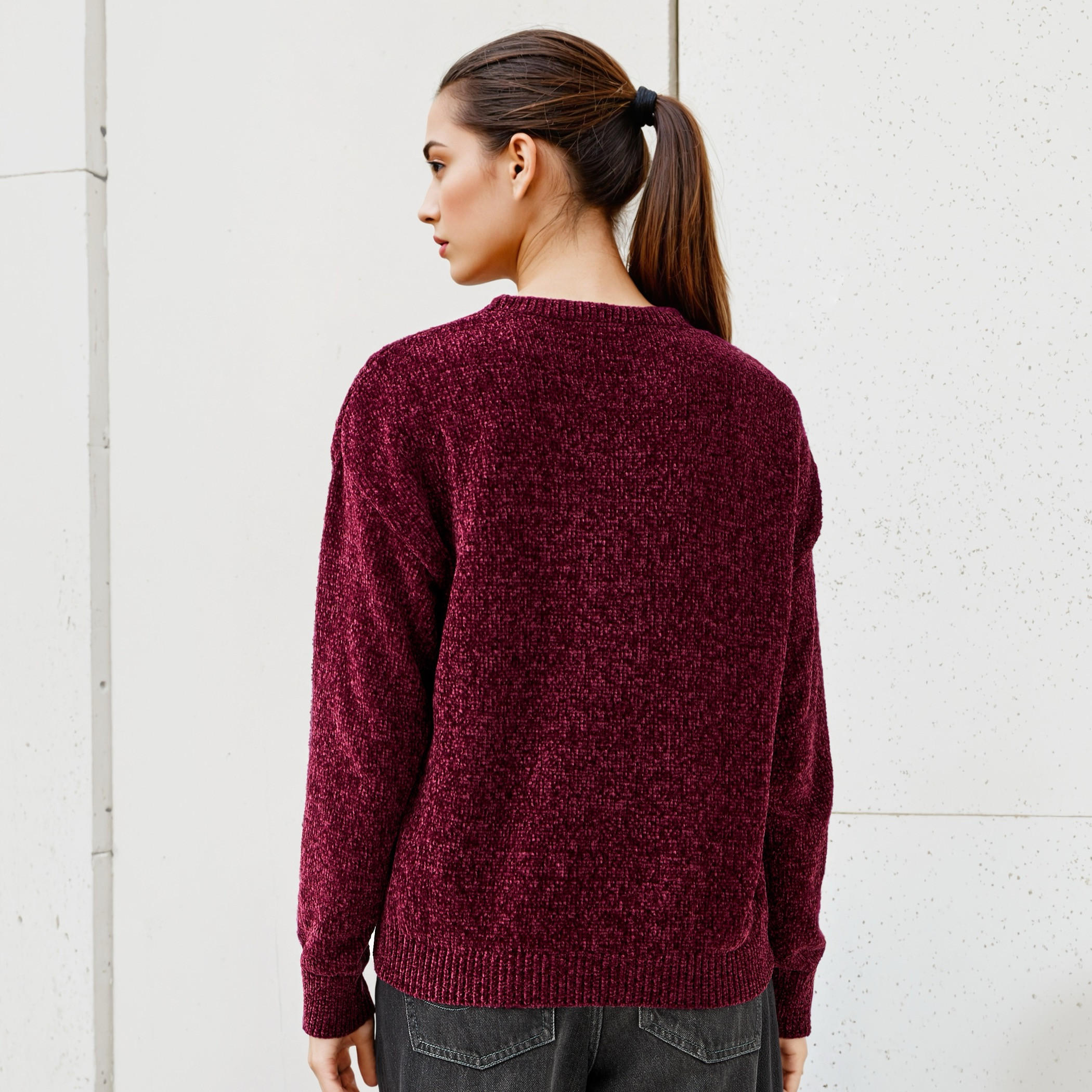 كنزة شنيل بارزة الملمس بأكمام طويلة من تو إكستريمز-women-clothing-cardigansandjumpers-jumpers-image-3