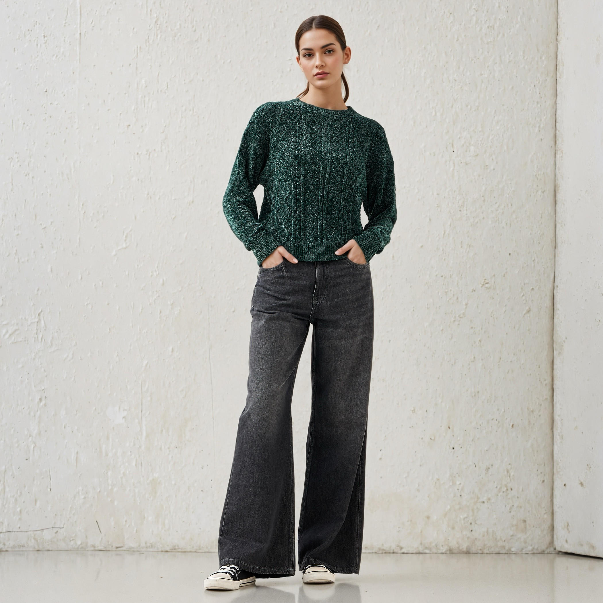 2Xtremz Textured Chenille Sweater with Long Sleeves-women-clothing-cardigansandjumpers-jumpers-image-2