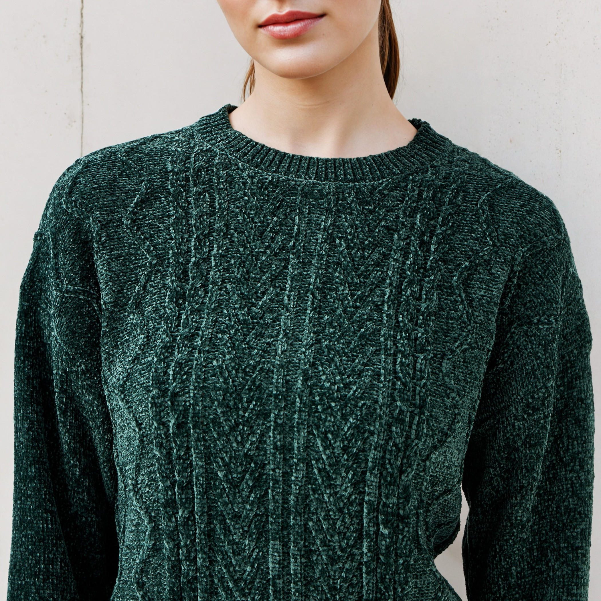 كنزة شنيل بارزة الملمس بأكمام طويلة من تو إكستريمز-women-clothing-cardigansandjumpers-jumpers-image-5