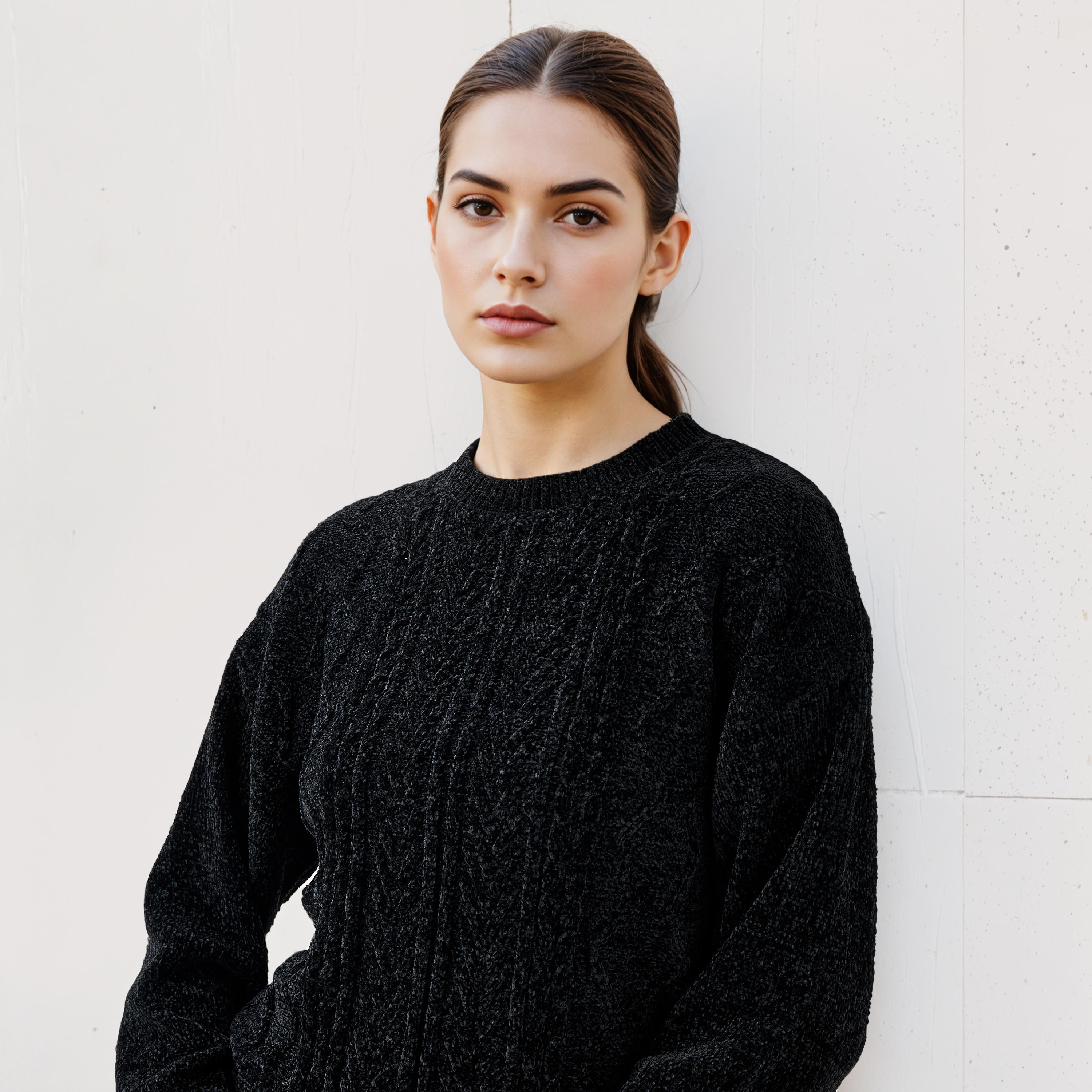 كنزة شنيل بارزة الملمس بأكمام طويلة من تو إكستريمز-women-clothing-cardigansandjumpers-jumpers-image-4