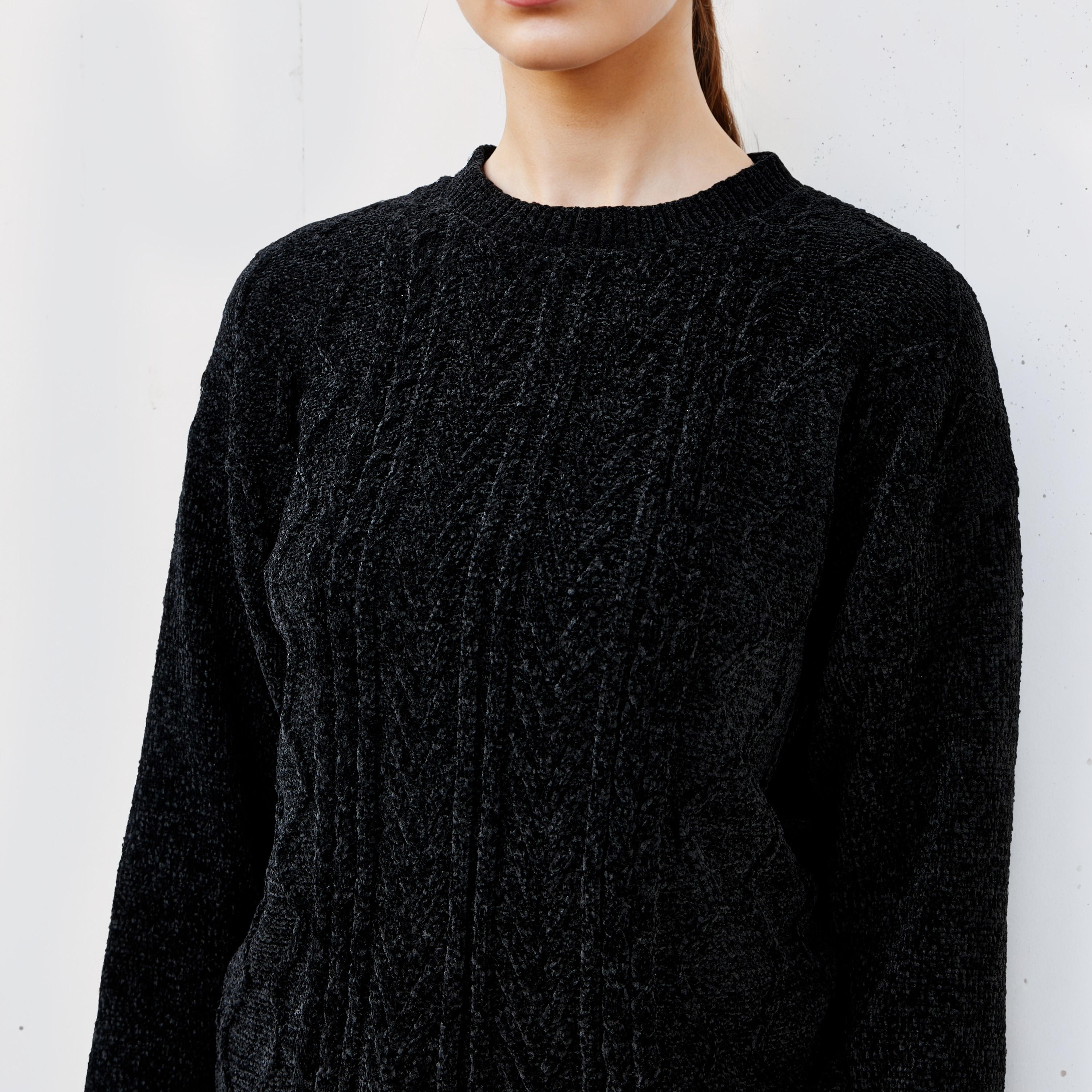 كنزة شنيل بارزة الملمس بأكمام طويلة من تو إكستريمز-women-clothing-cardigansandjumpers-jumpers-image-5