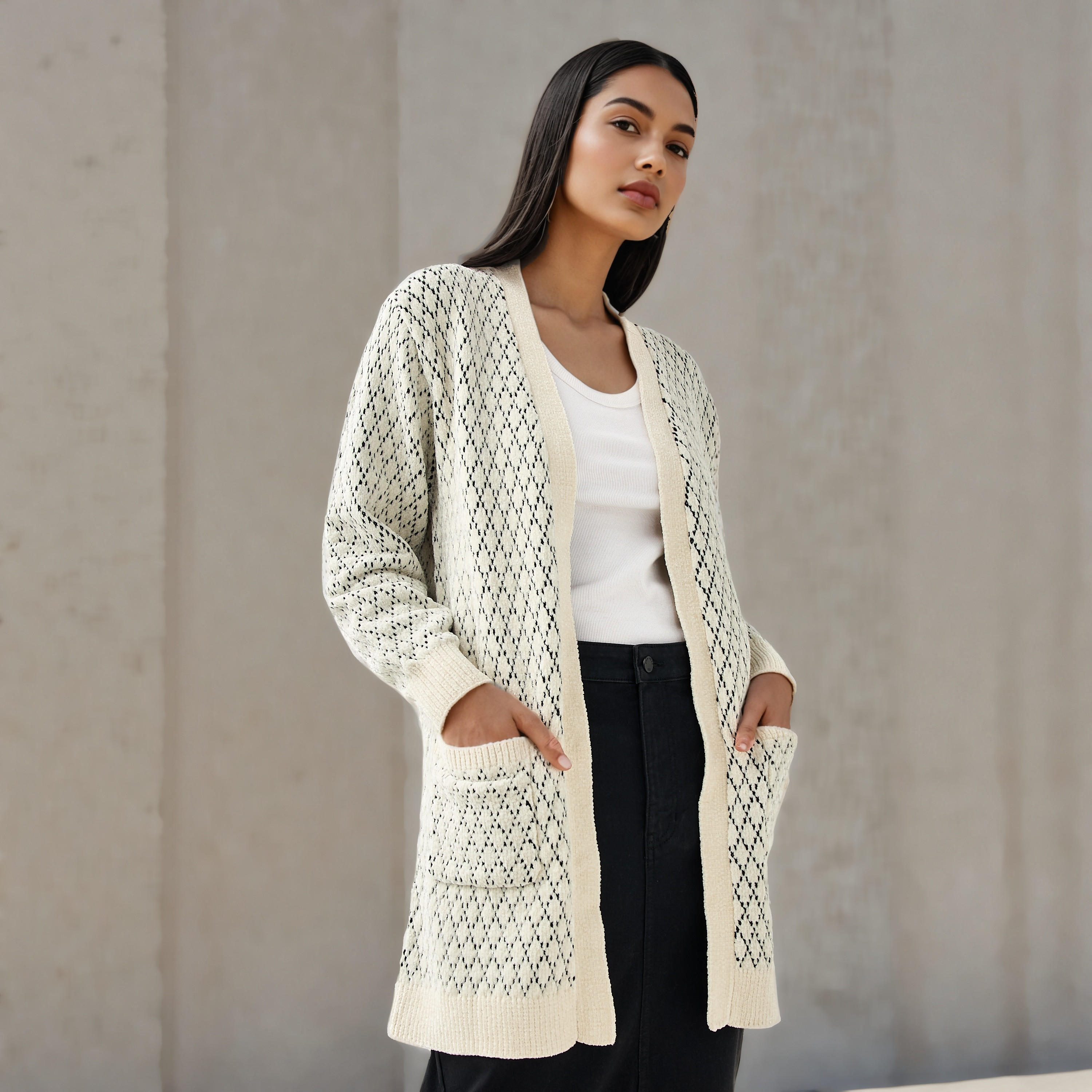 2Xtremz Textured Longline Cardigan-women-winterwear-cardigansandjumpers-cardigans-image-1
