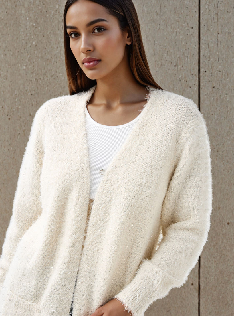 كارديجان طويل بارز الملمس لوركس من تو إكستريمز-women-winterwear-cardigansandjumpers-cardigans-image-3
