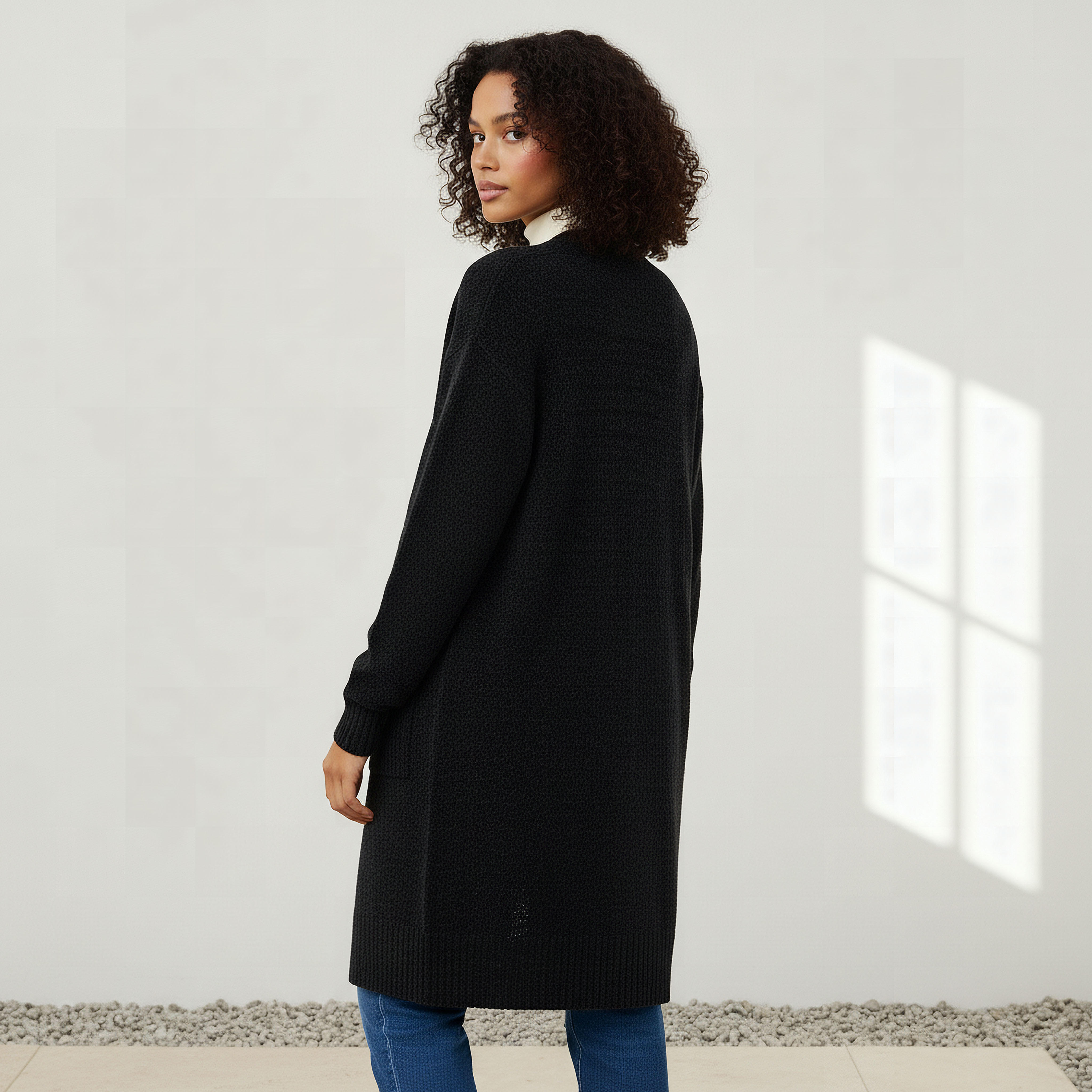 2Xtremz Longline Open Front Chenille Cardigan-women-winterwear-cardigansandjumpers-cardigans-image-3