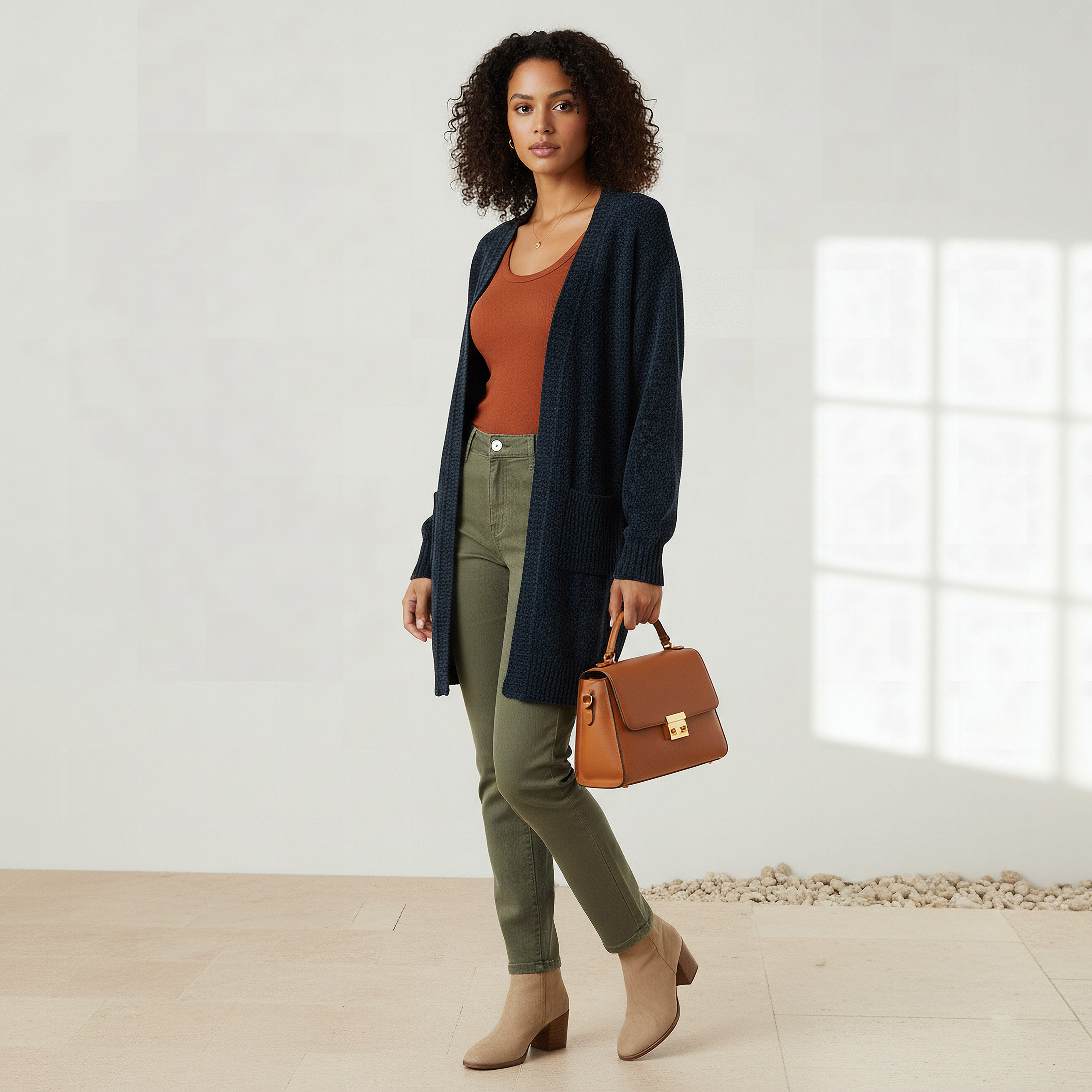 كارديجان شنيل طويل بمقدمة مفتوحة من تو إكستريمز-women-winterwear-cardigansandjumpers-cardigans-image-4