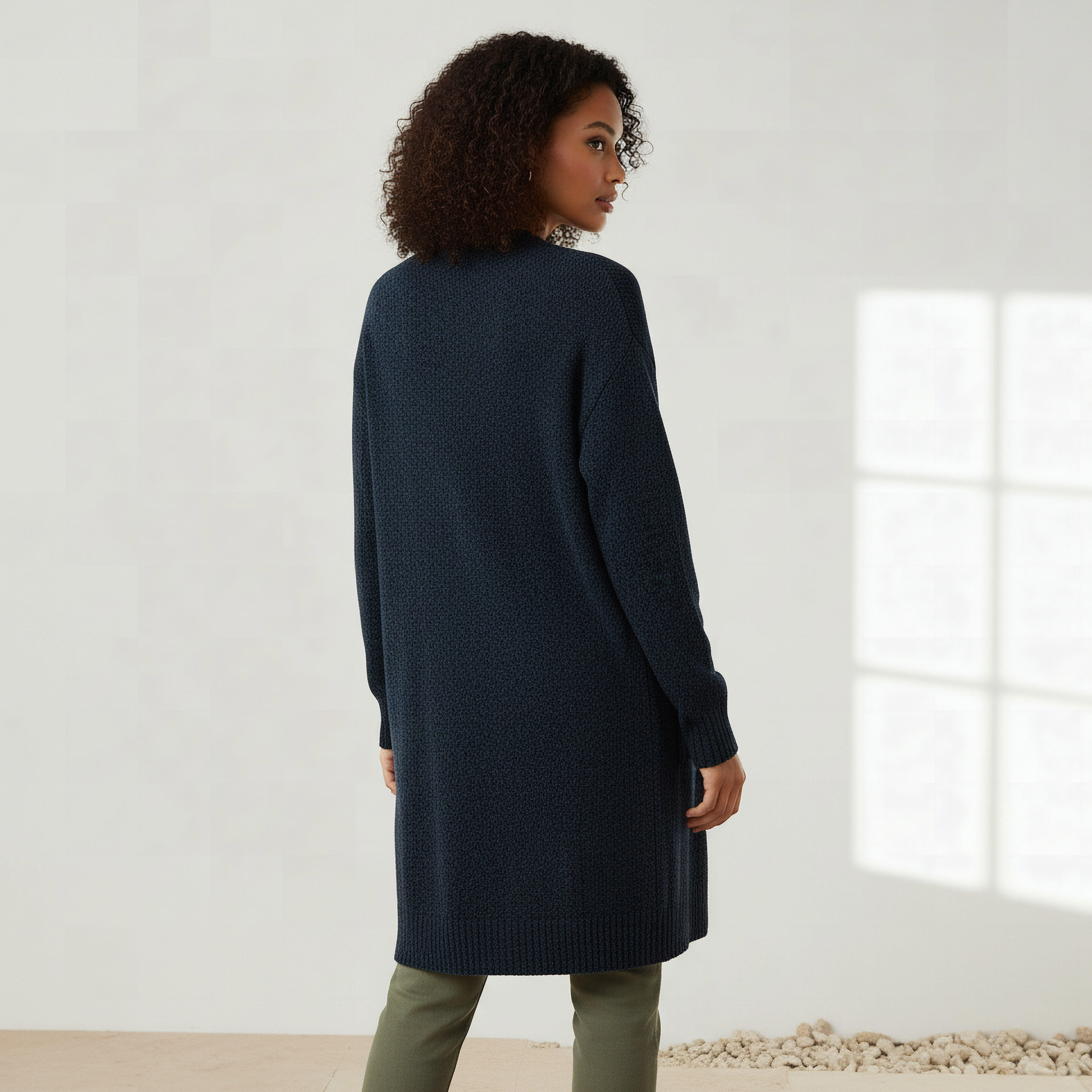 2Xtremz Longline Open Front Chenille Cardigan-women-winterwear-cardigansandjumpers-cardigans-image-3
