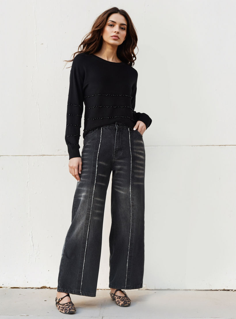 جينز 2Xtremz بقصة عادية وحواف منسّلة-women-clothing-bottoms-jeans-image-2