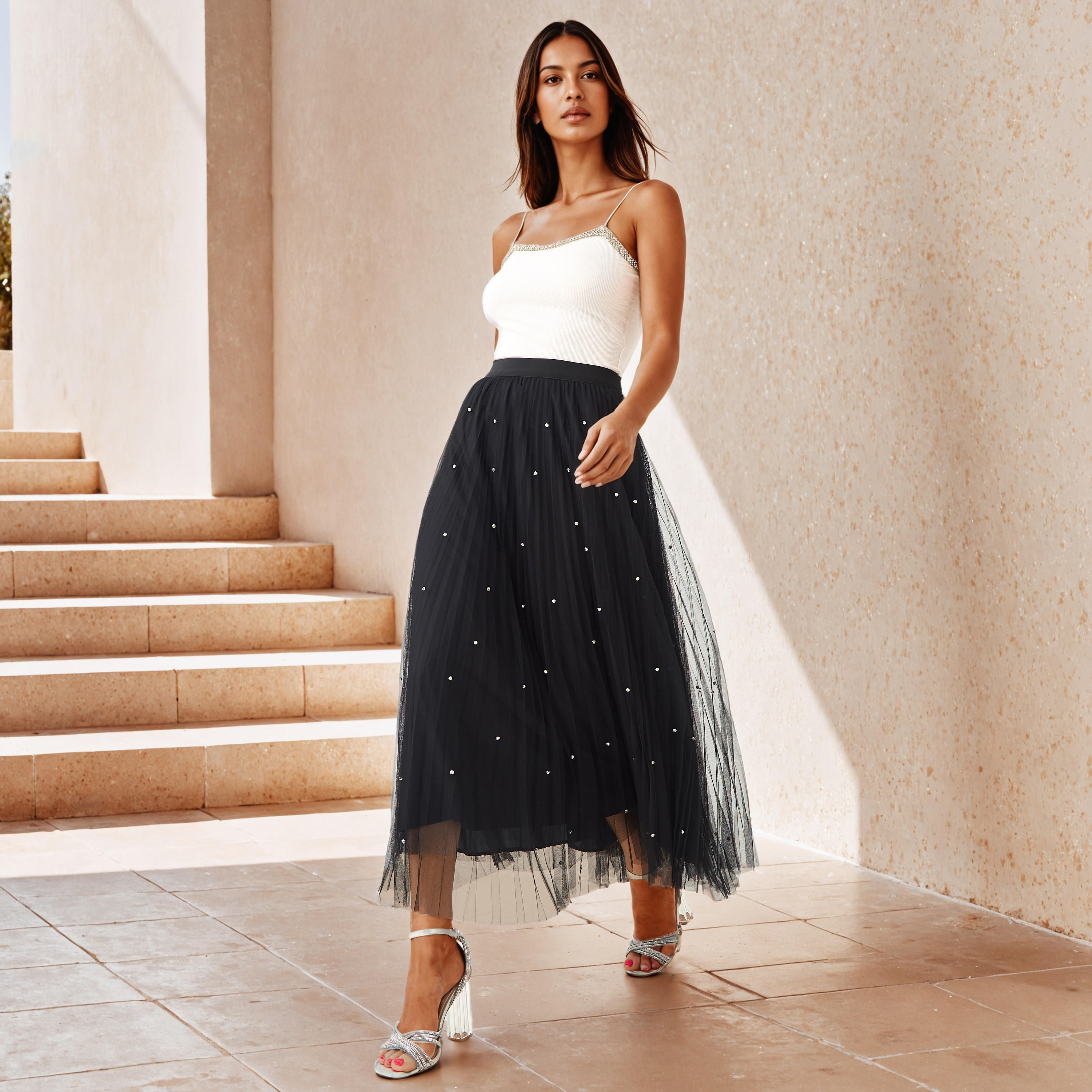 2Xtremz Embellished Mesh Midi Skirt-women-clothing-bottoms-skirts-image-2