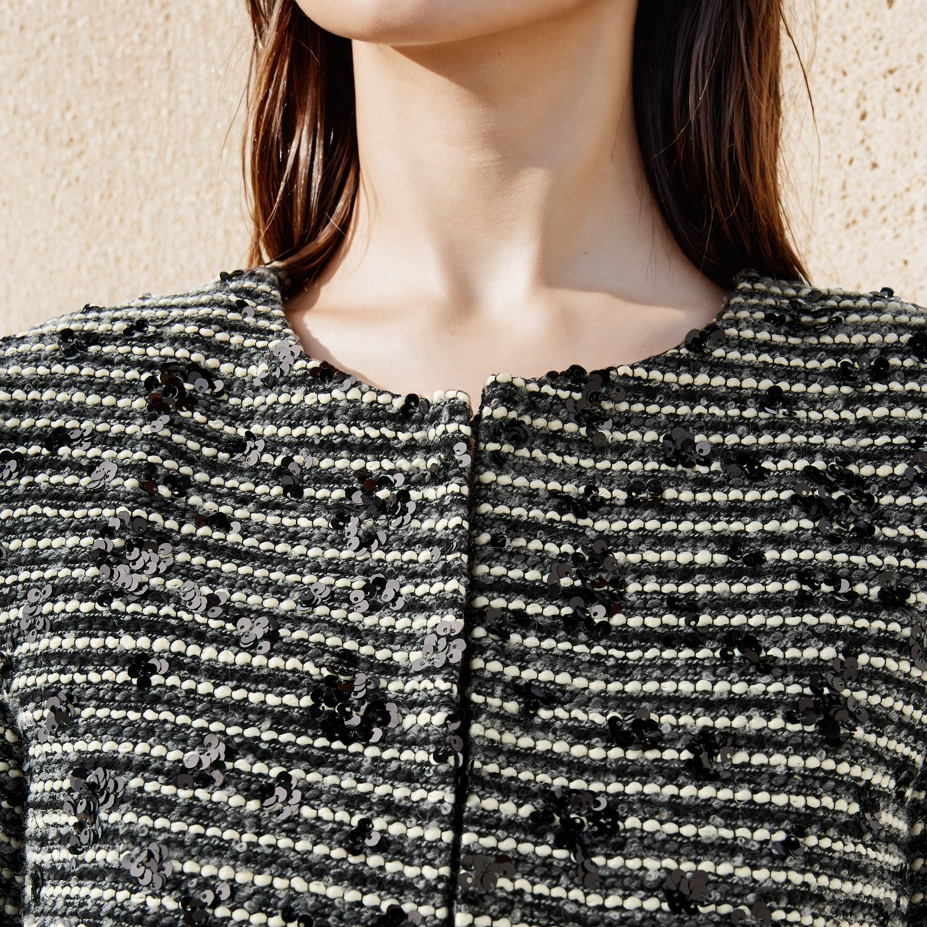 جاكيت توبيد بارز الملمس من تو إكستريمز-women-winterwear-coatsandjackets-jackets-image-3
