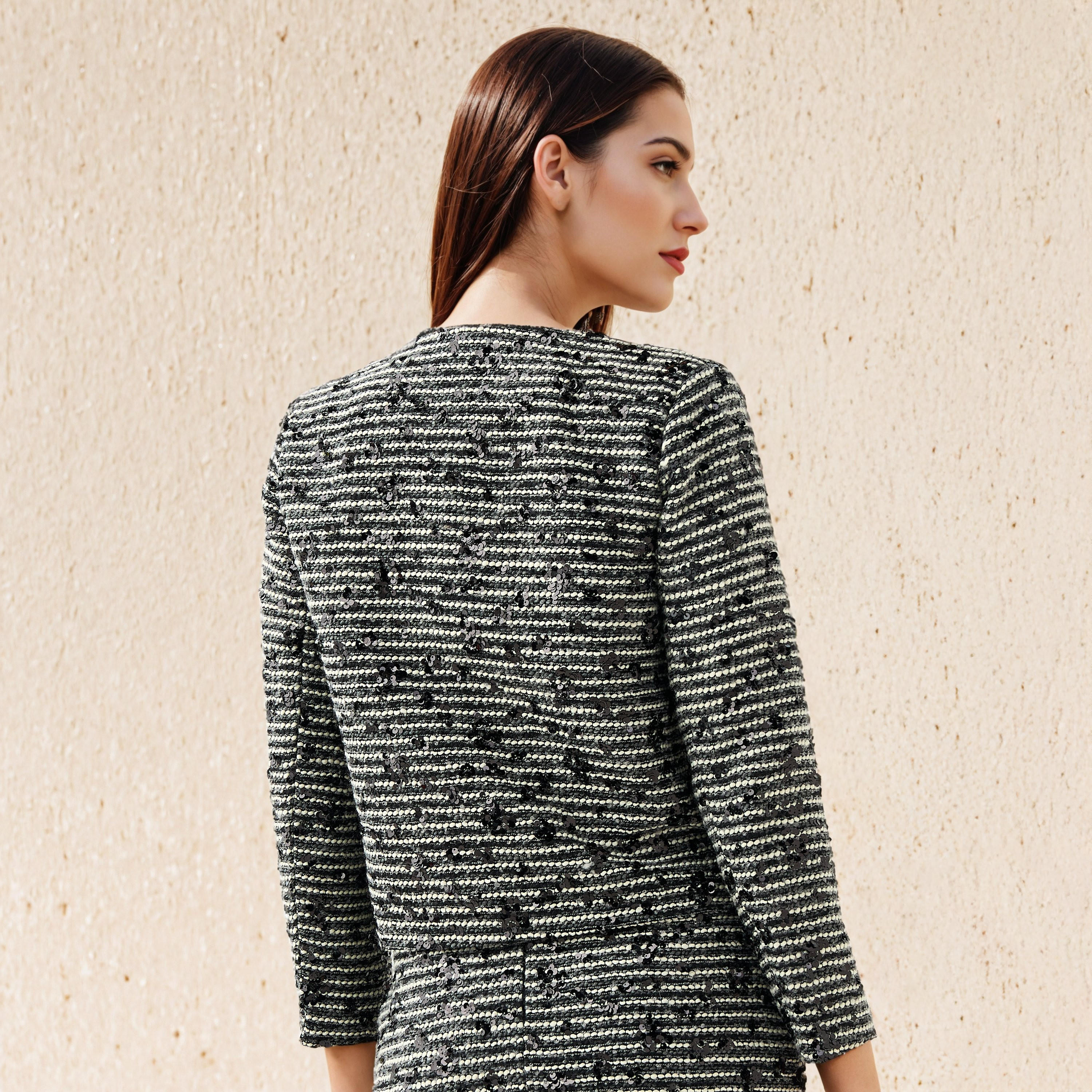 جاكيت توبيد بارز الملمس من تو إكستريمز-women-winterwear-coatsandjackets-jackets-image-2