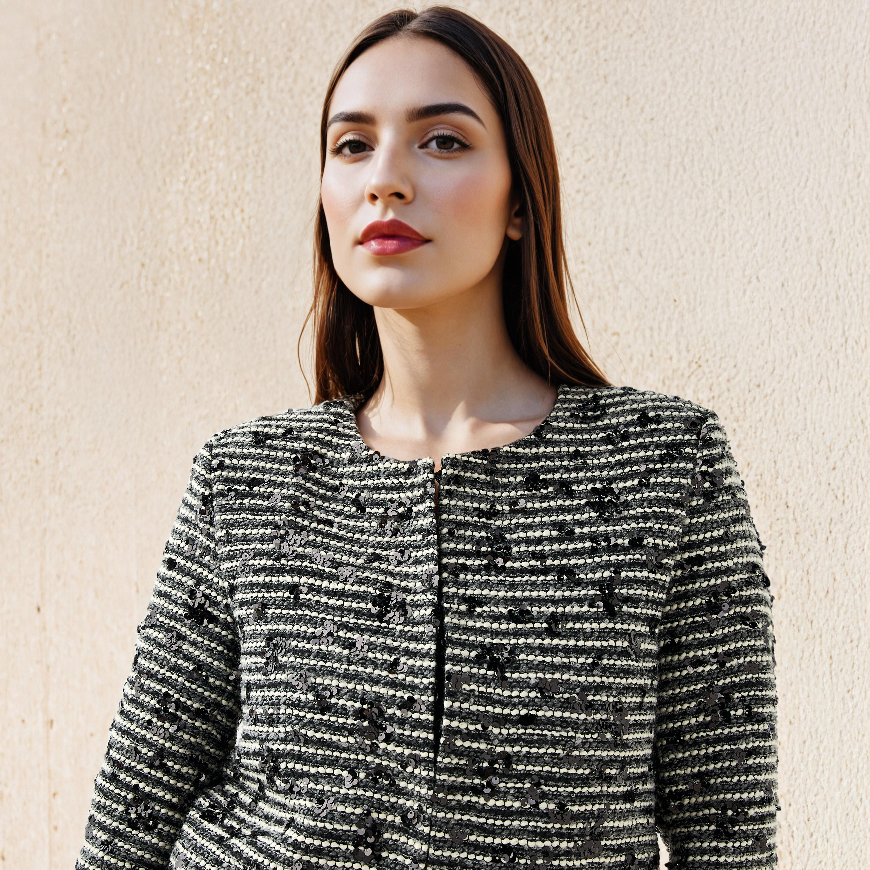 جاكيت توبيد بارز الملمس من تو إكستريمز-women-winterwear-coatsandjackets-jackets-image-1
