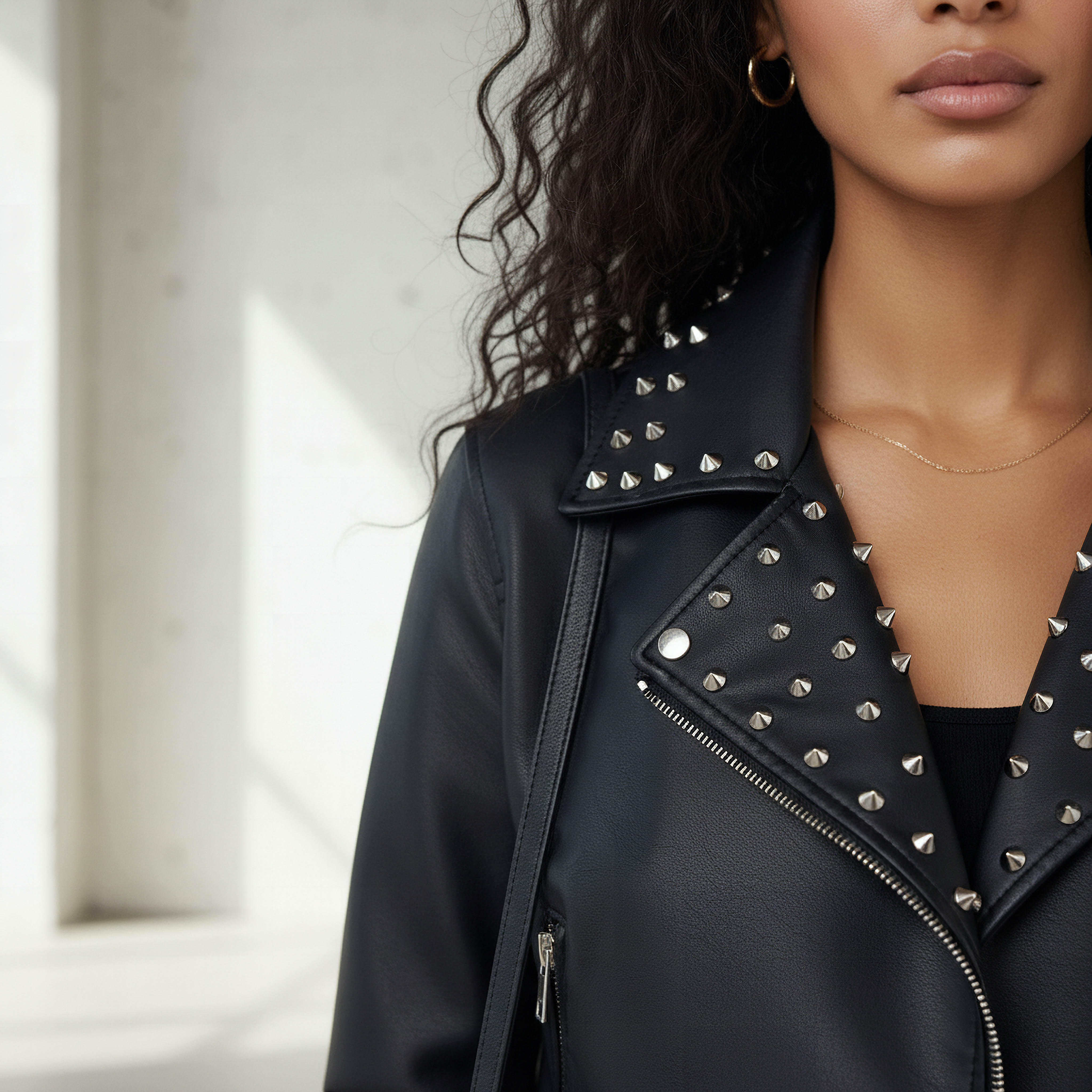 2Xtremz Regular PU Biker Jacket with Pockets-women-winterwear-coatsandjackets-jackets-image-4