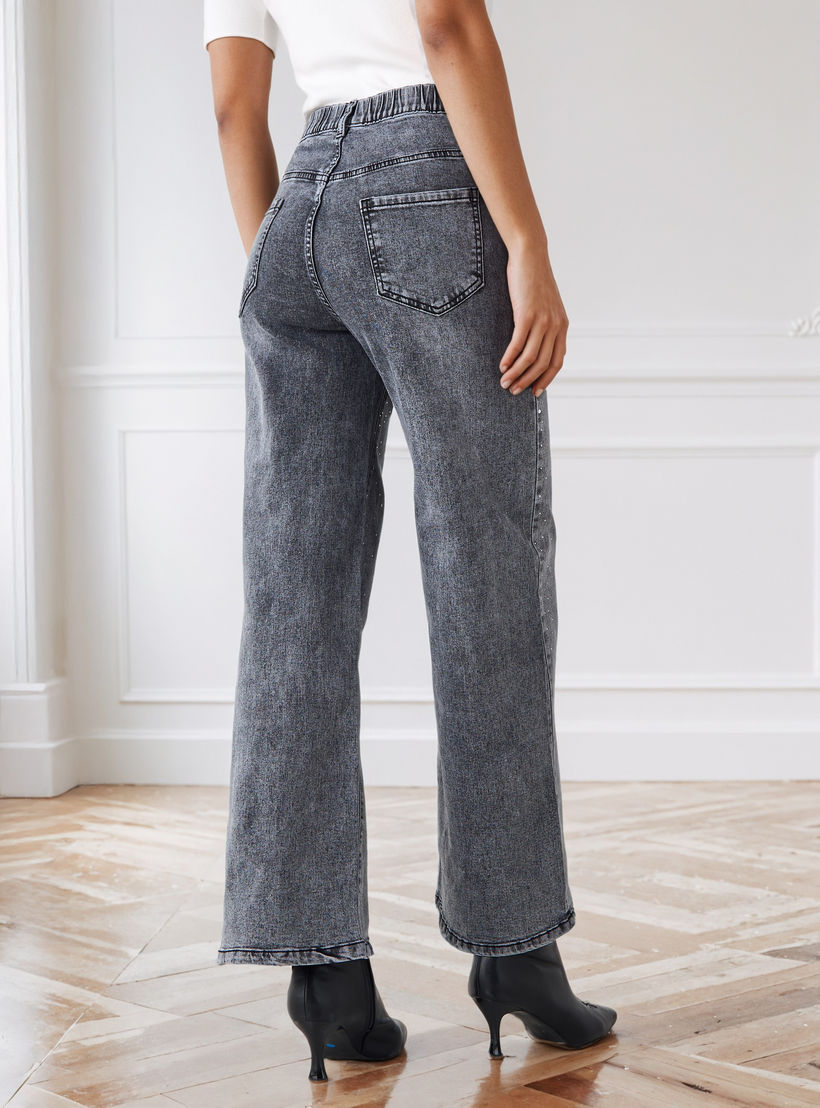 بنطلون جينز مزين بجيوب وقصة عادية من 2Xtremz-women-clothing-bottoms-jeans-image-3