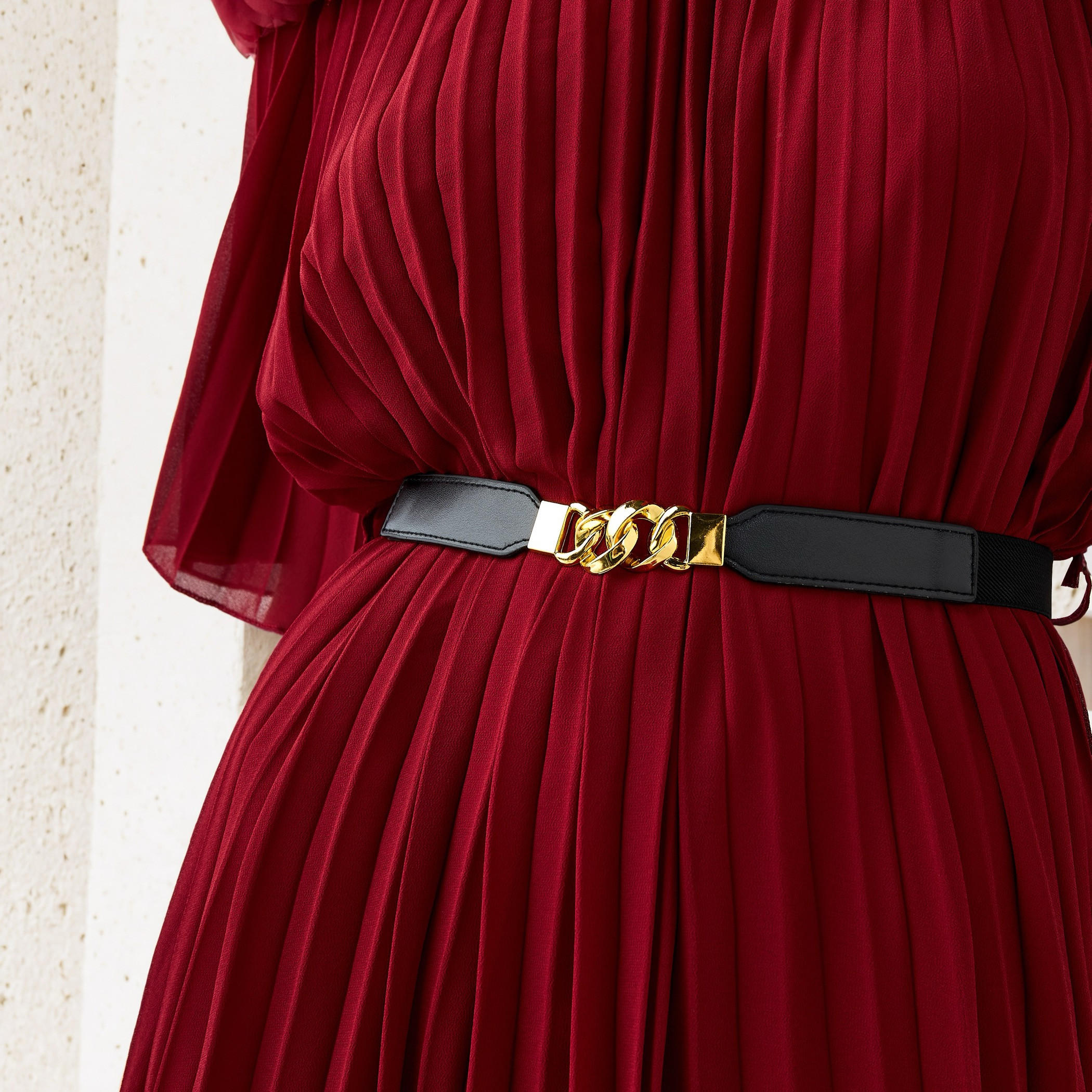 فستان بثنايا وحزام من تو إكستريمز-women-clothing-dresses-image-4