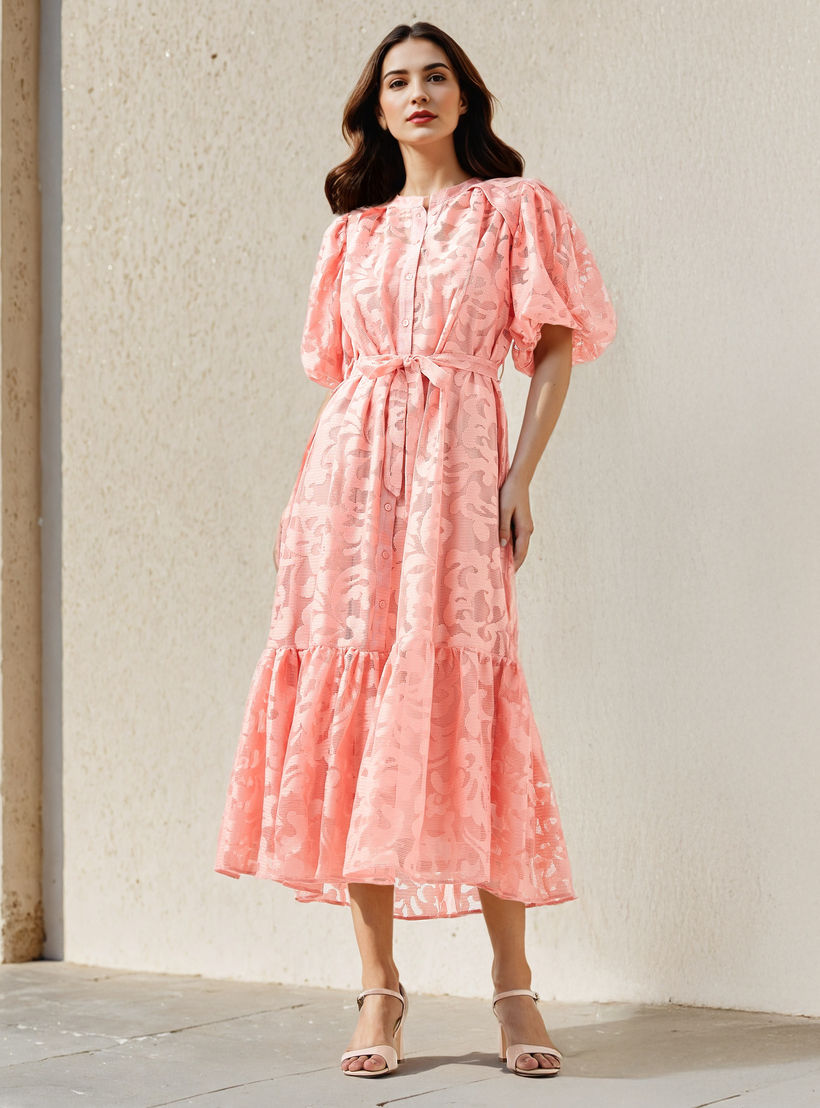 2Xtremz Lace Shirt Dress with Tie-Up Belt-women-clothing-dresses-image-1
