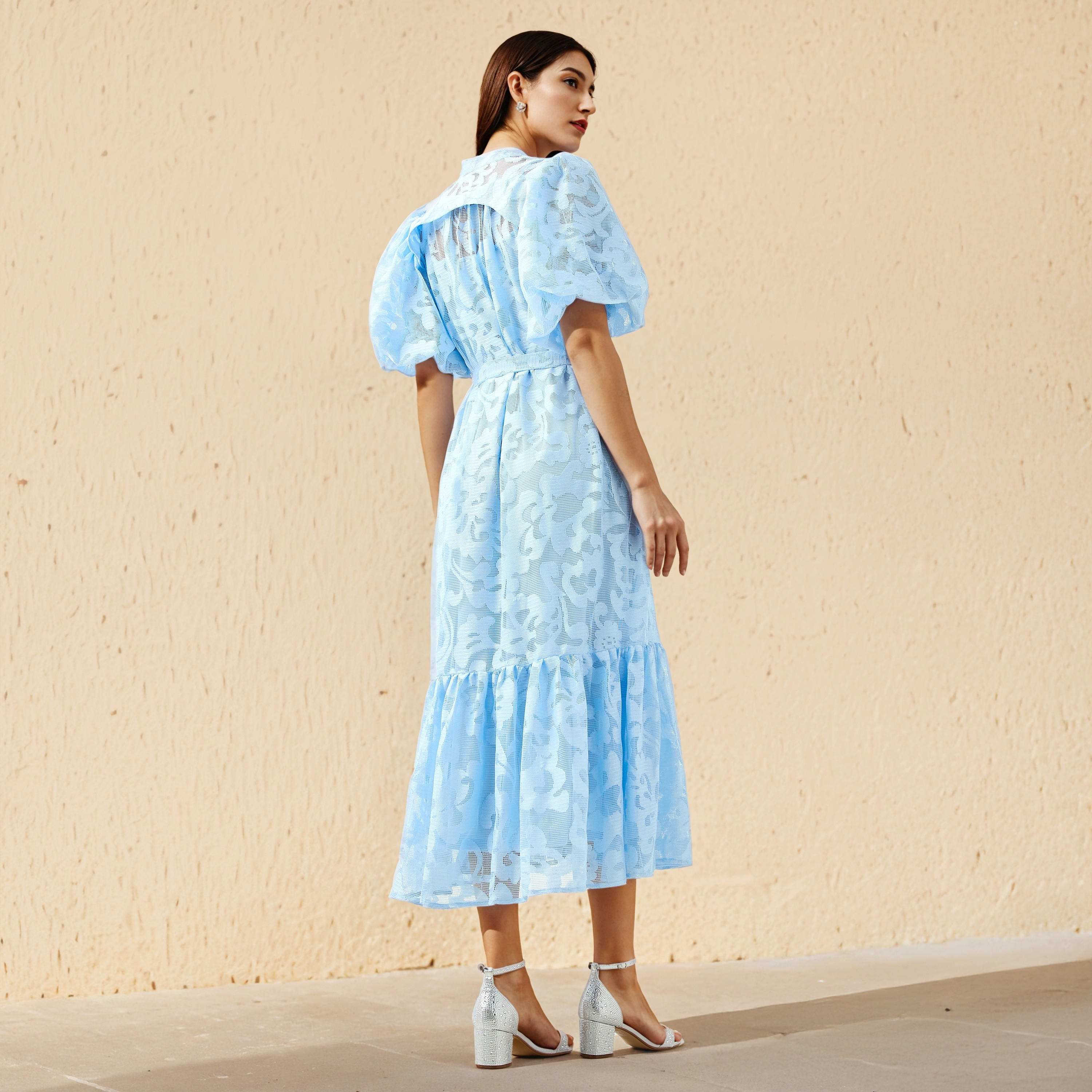 فستان قميص دانتيل بحزام رباط من تو إكستريمز-women-clothing-dresses-image-4