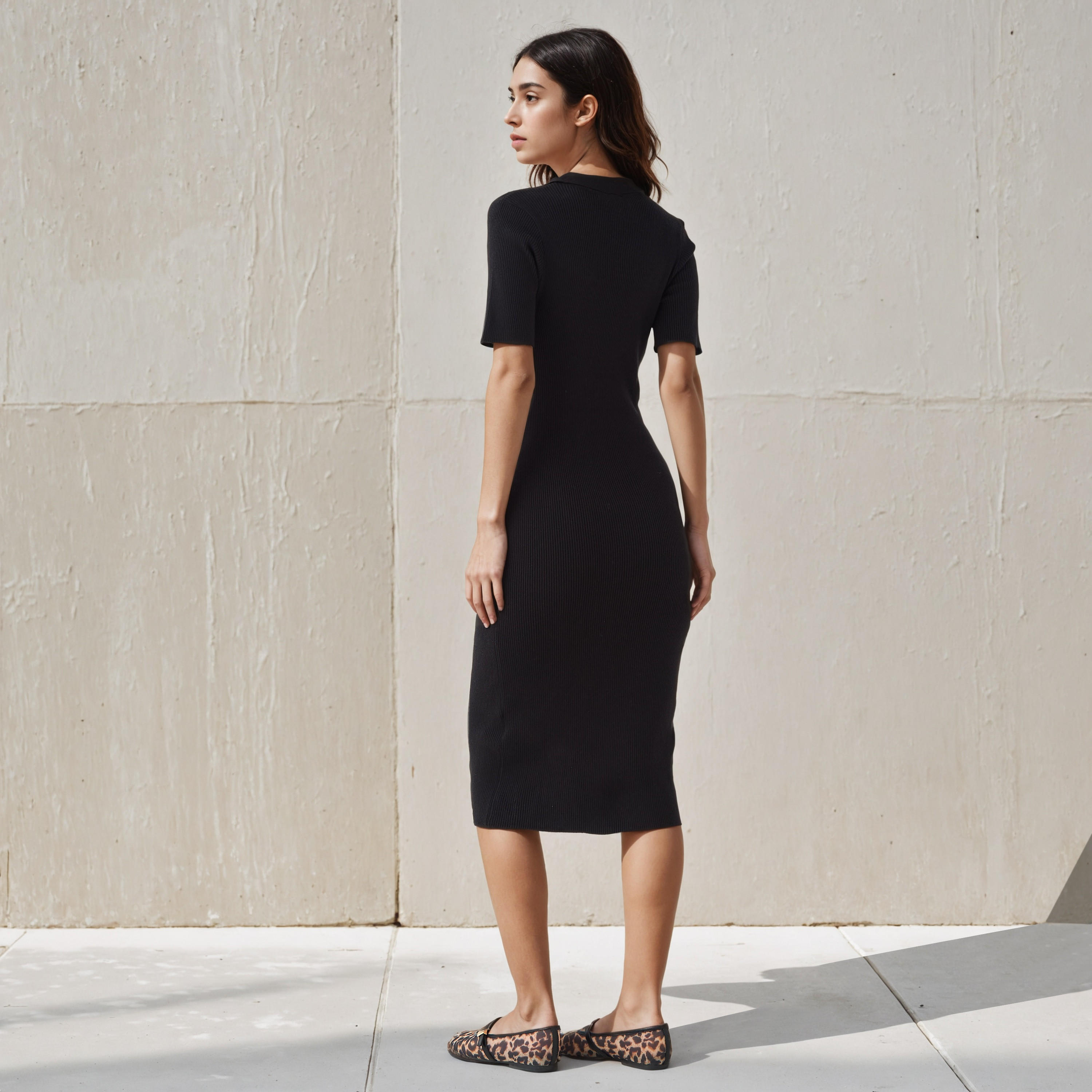 2Xtremz Bodycon Midi Dress with Button Placket-women-clothing-dresses-image-3