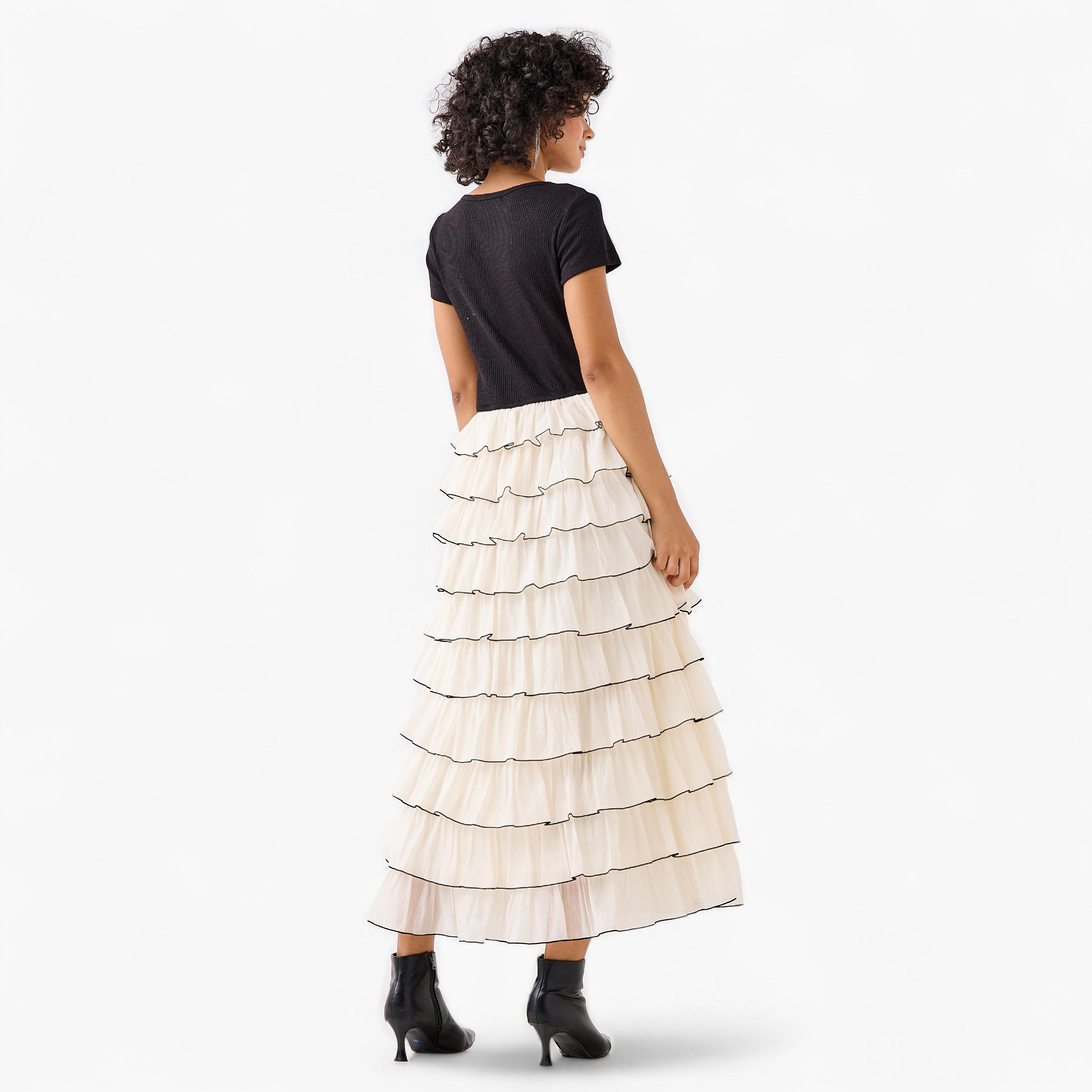 2Xtremz Ribbed Detail Women Dress with Ruffles-women-clothing-dresses-image-3